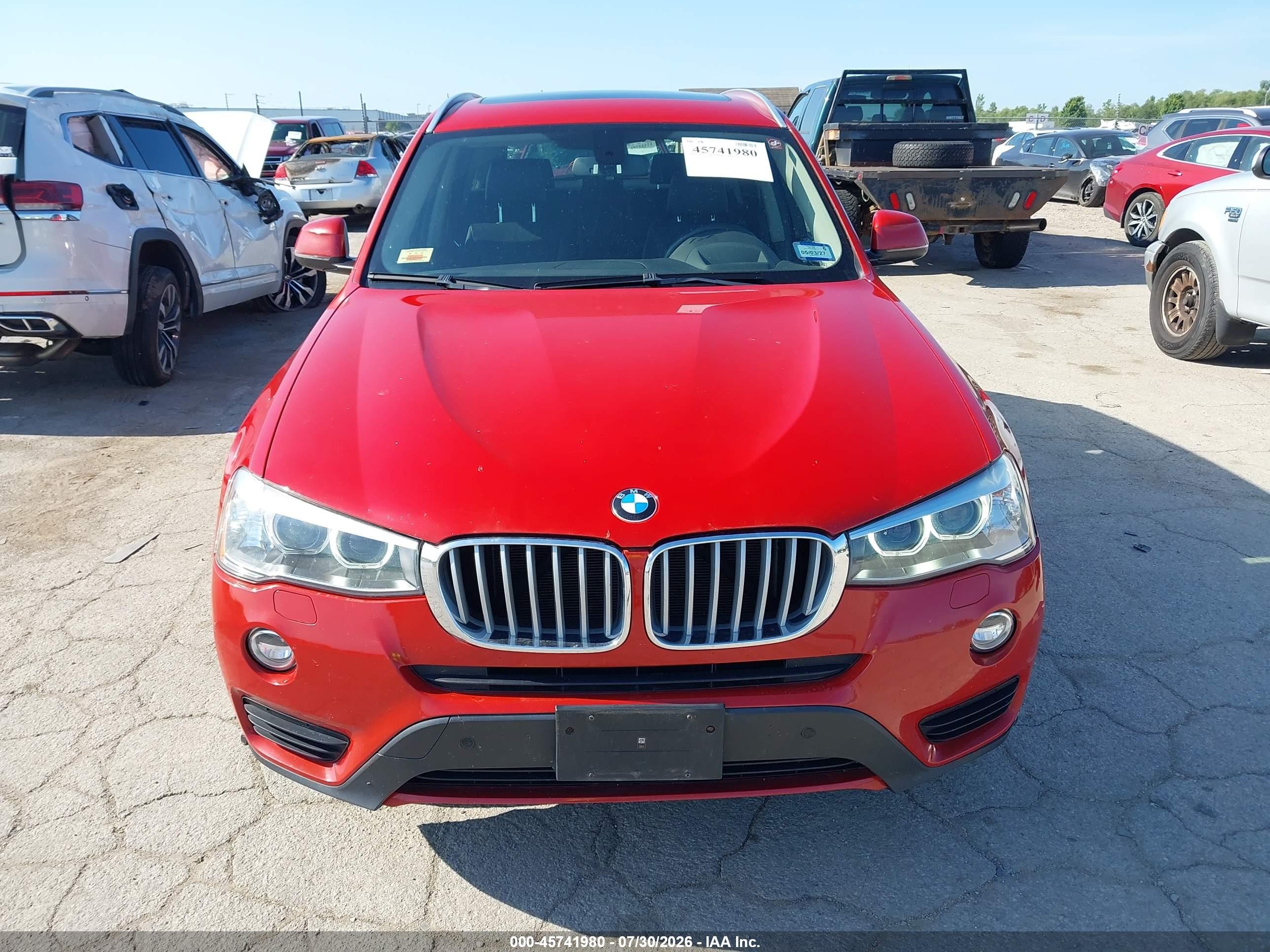 2015 Bmw X3 Xdrive35i Red vin: 5UXWX7C58F0K31435
