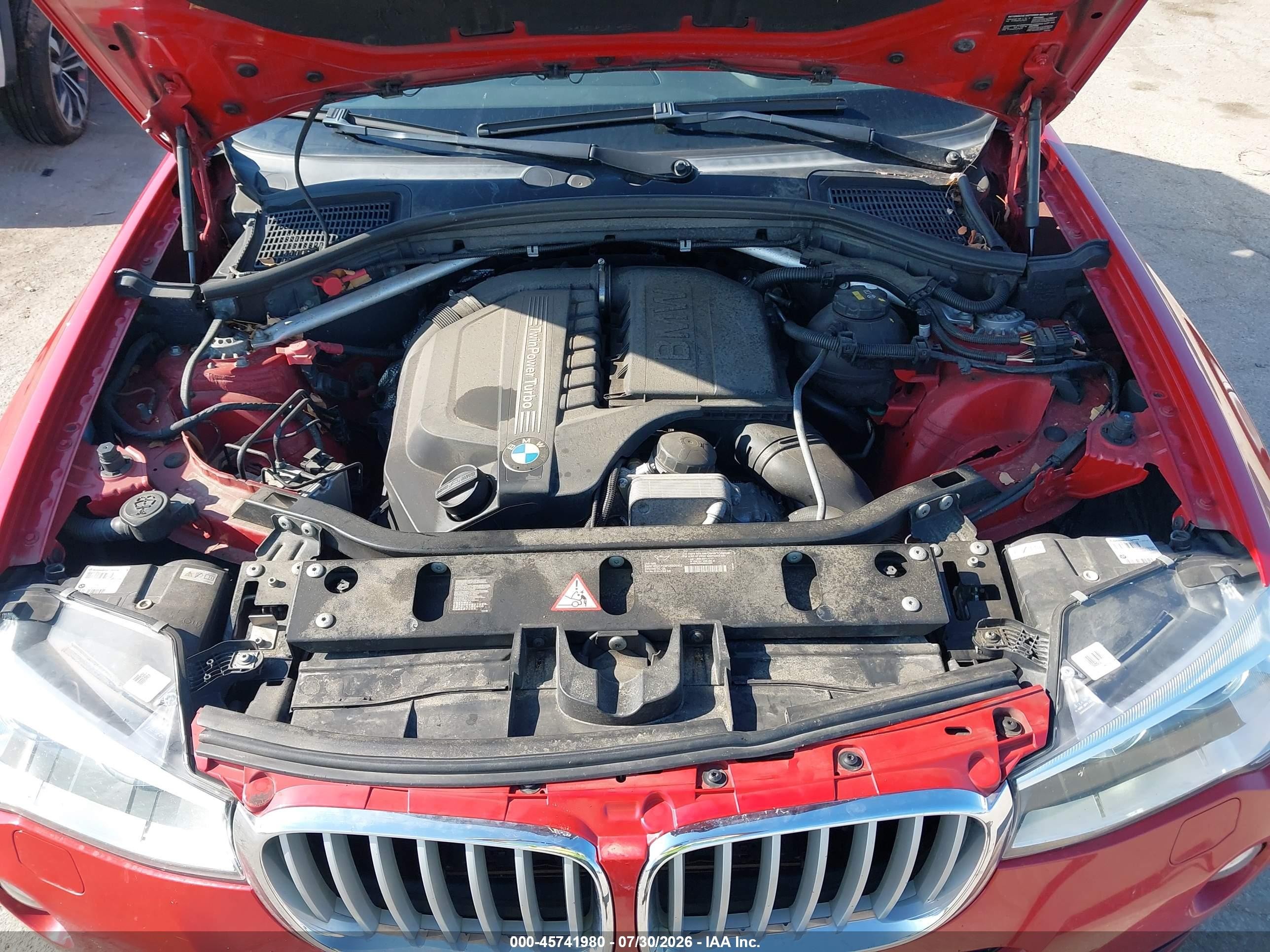 2015 Bmw X3 Xdrive35i Red vin: 5UXWX7C58F0K31435