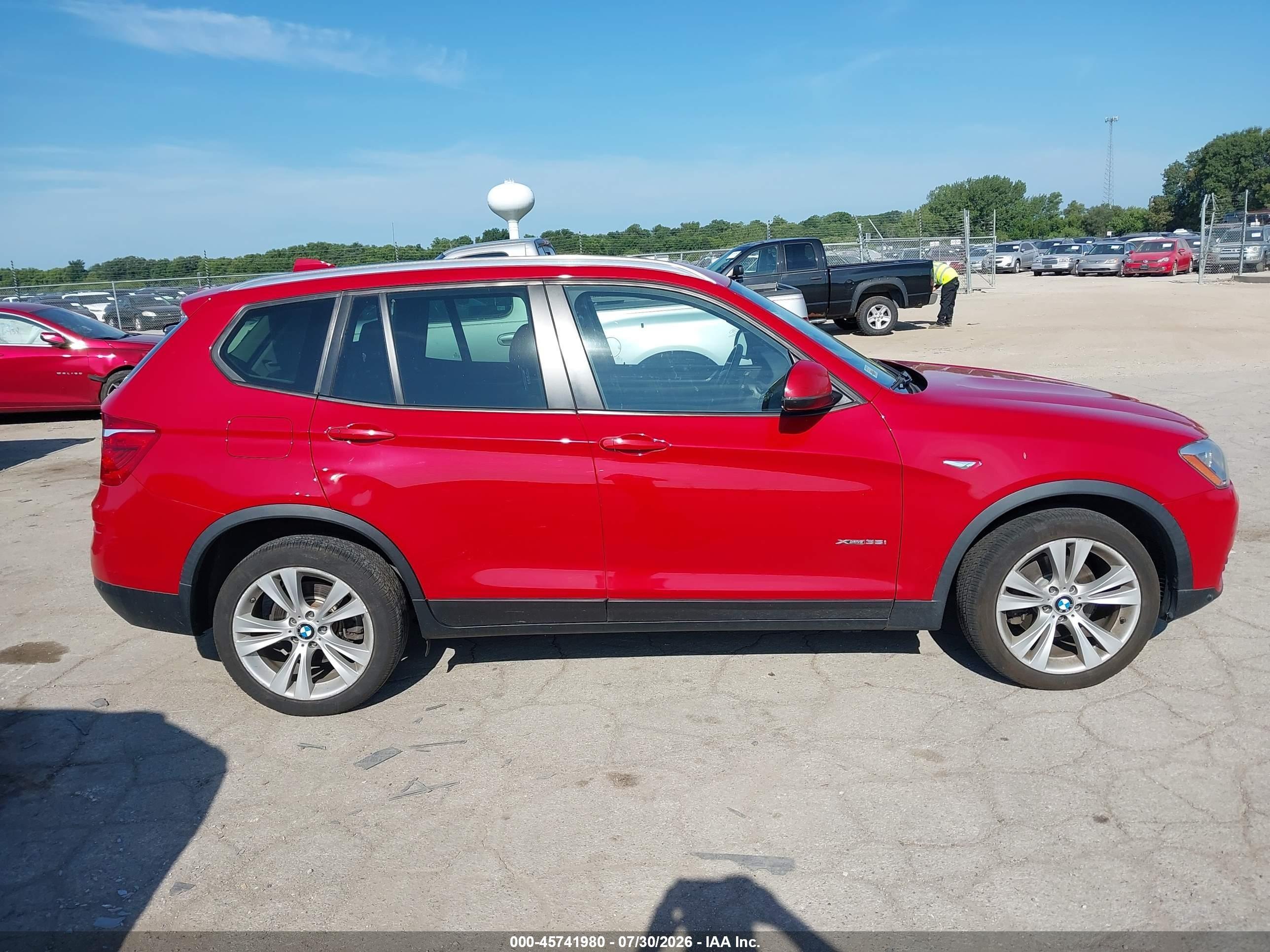 2015 Bmw X3 Xdrive35i Red vin: 5UXWX7C58F0K31435