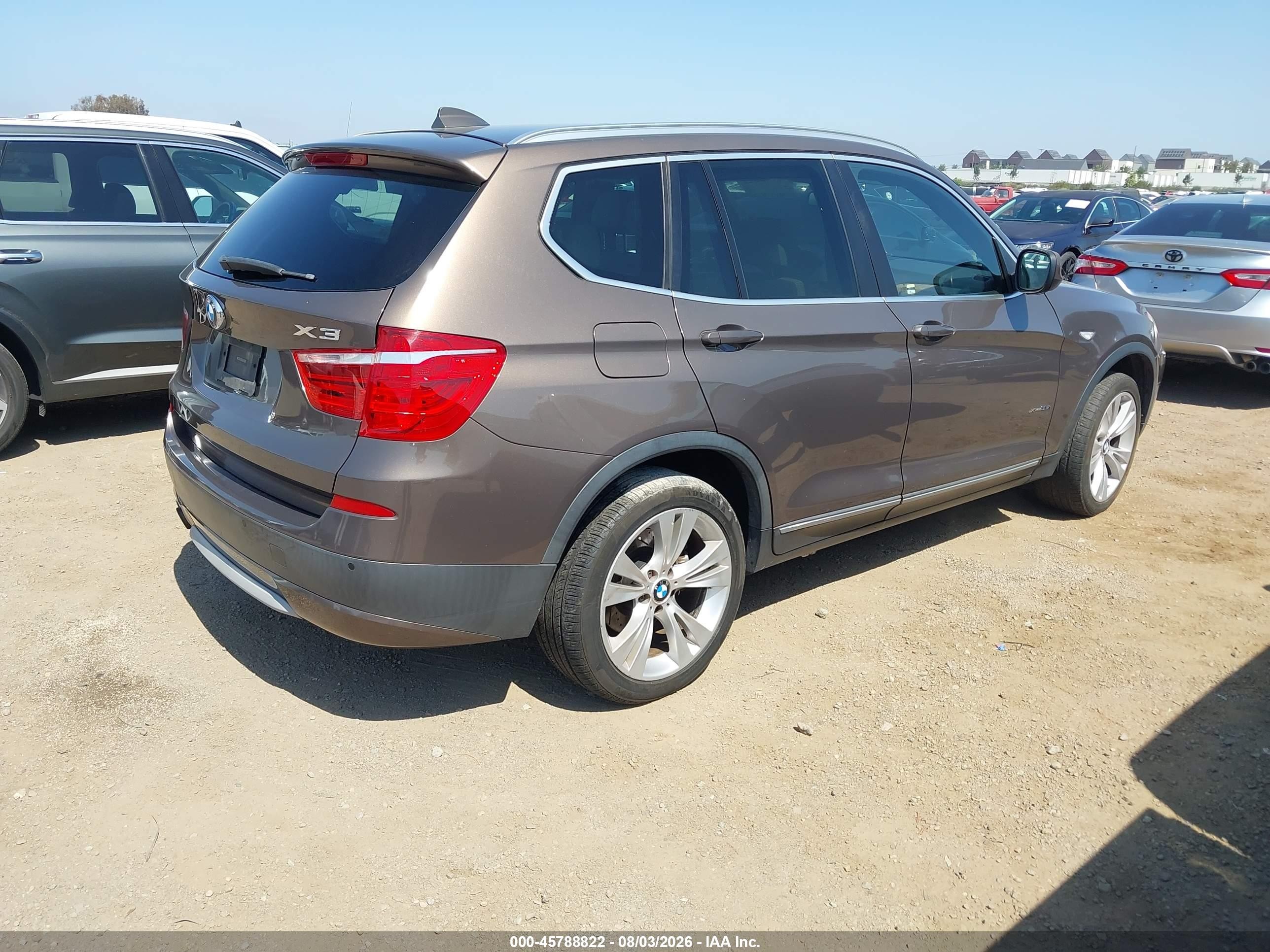 2012 Bmw X3 Xdrive35i Beige vin: 5UXWX7C59CL736734
