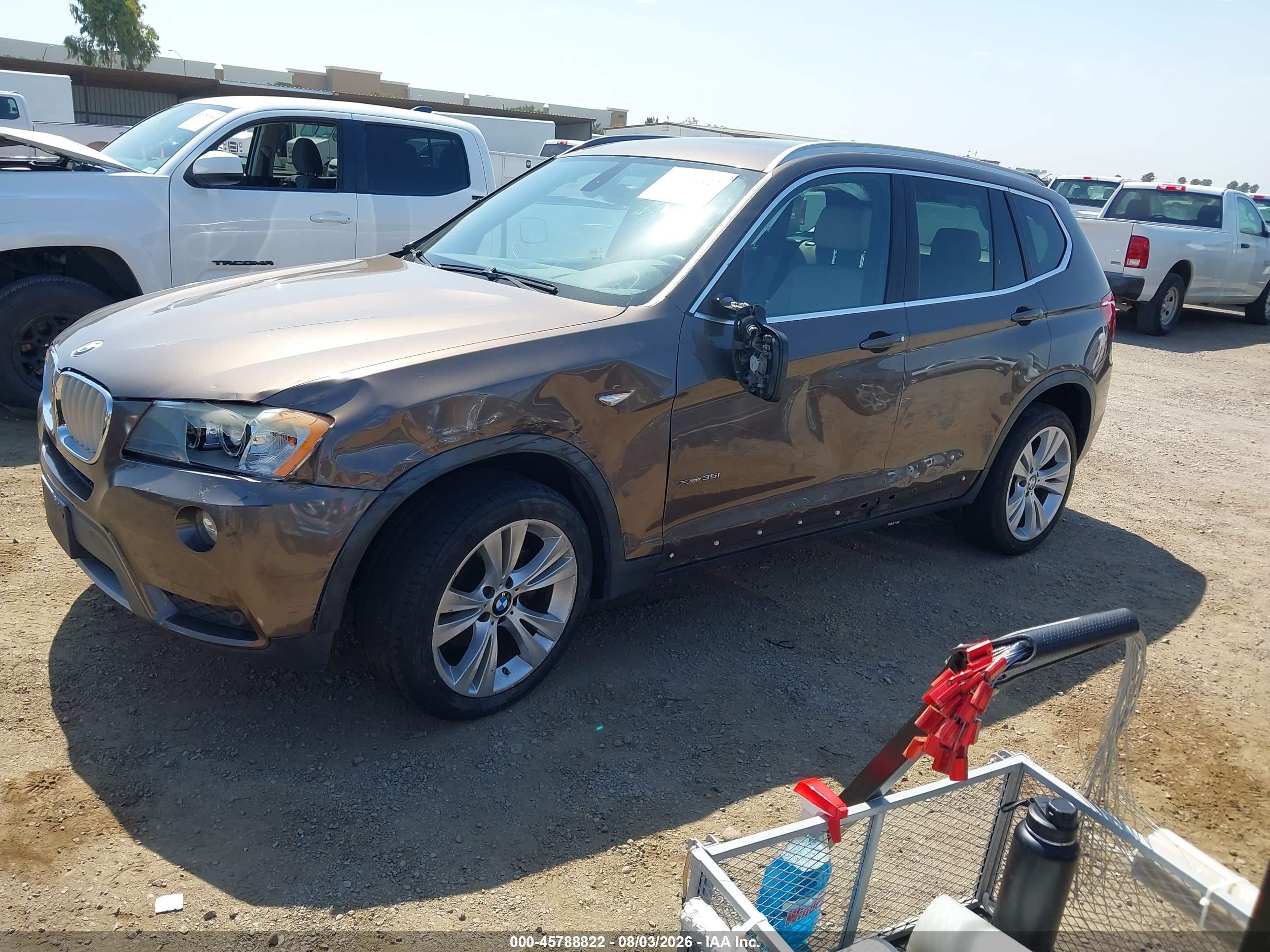 2012 Bmw X3 Xdrive35i Beige vin: 5UXWX7C59CL736734