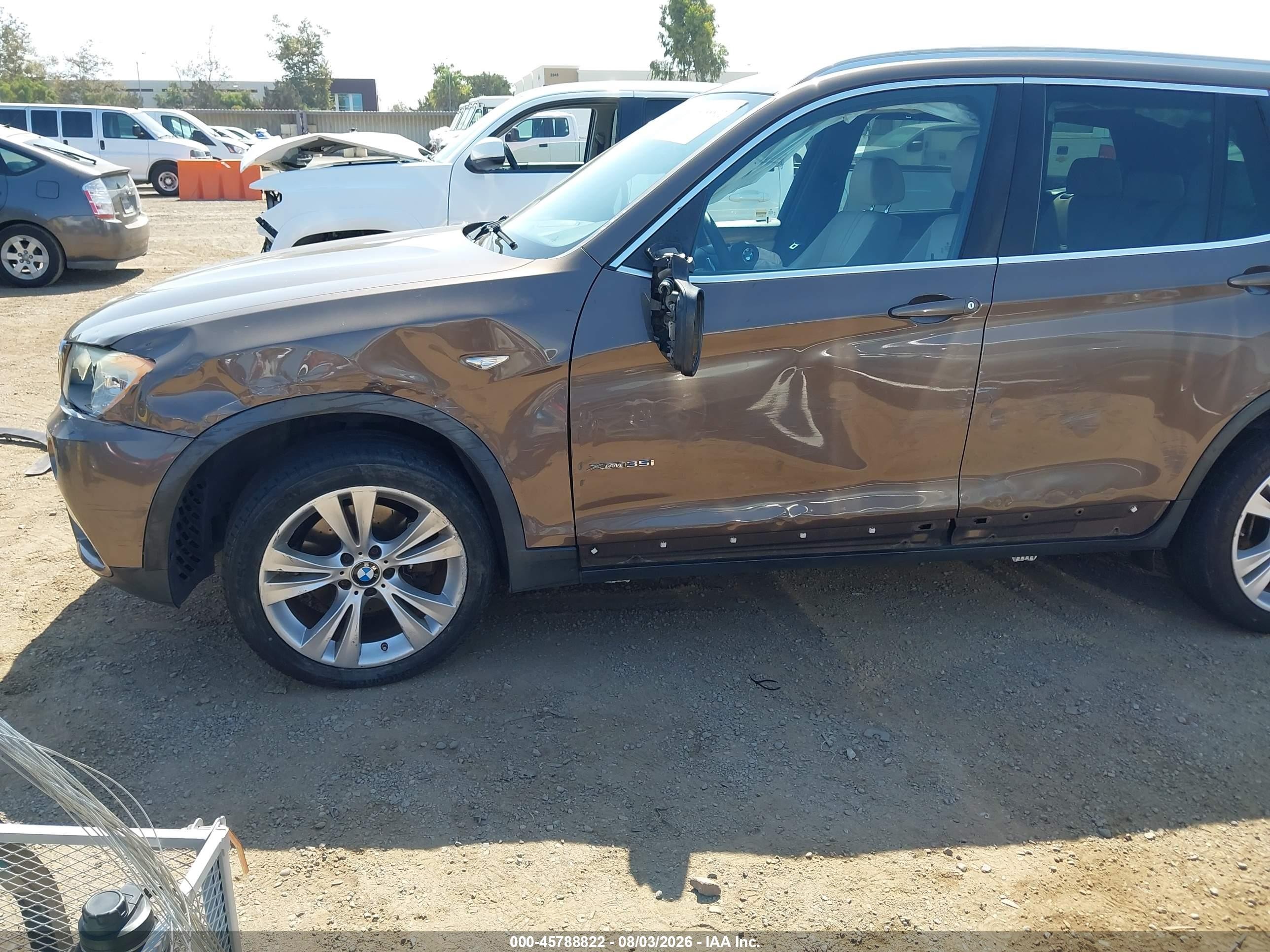 2012 Bmw X3 Xdrive35i Beige vin: 5UXWX7C59CL736734