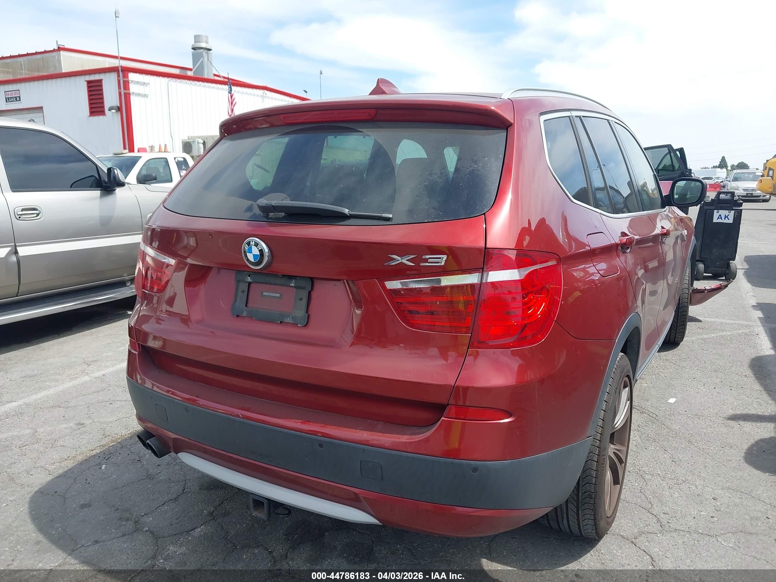 2012 Bmw X3 Xdrive35i Burgundy vin: 5UXWX7C59CL737396