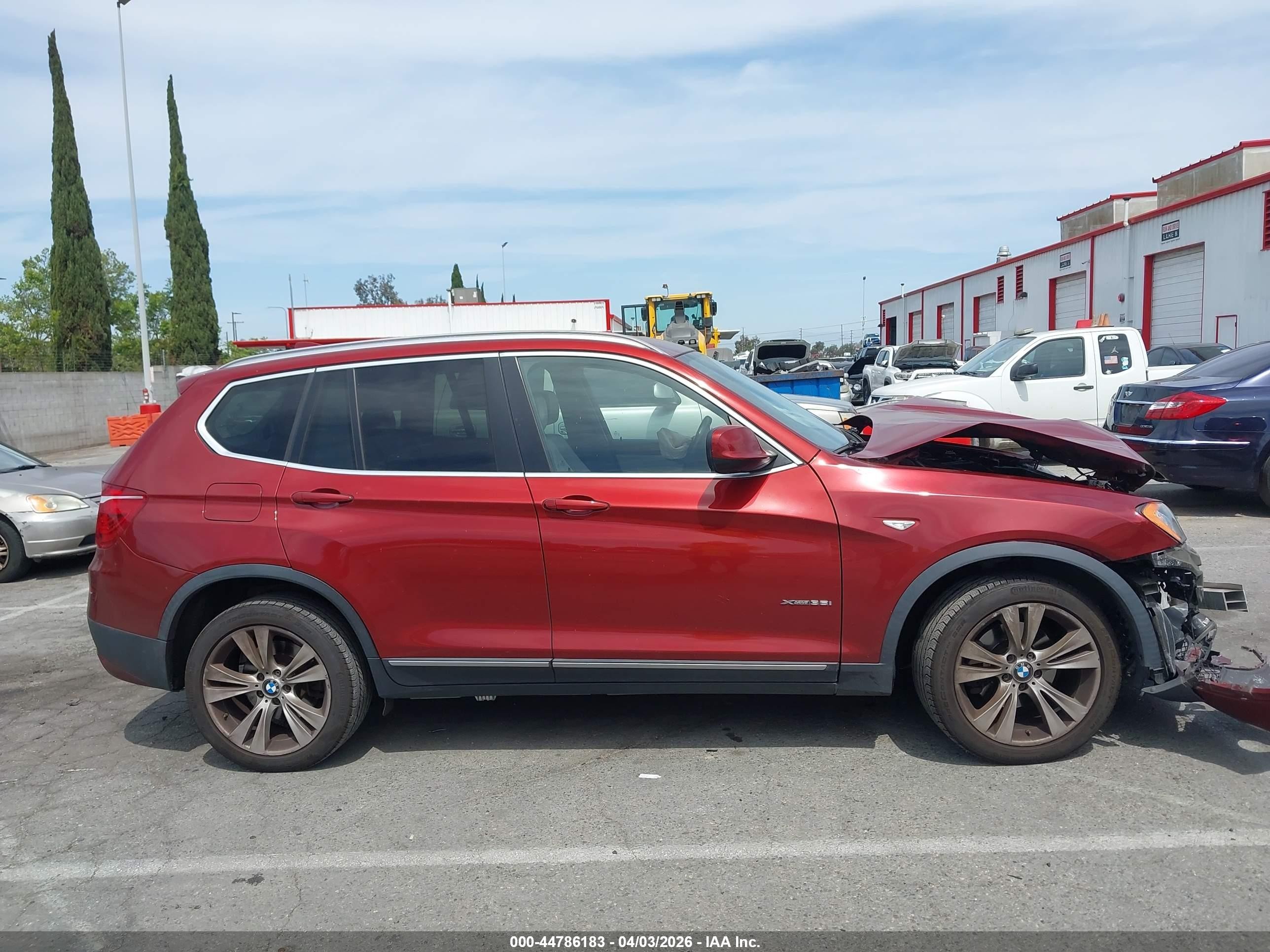 2012 Bmw X3 Xdrive35i Burgundy vin: 5UXWX7C59CL737396