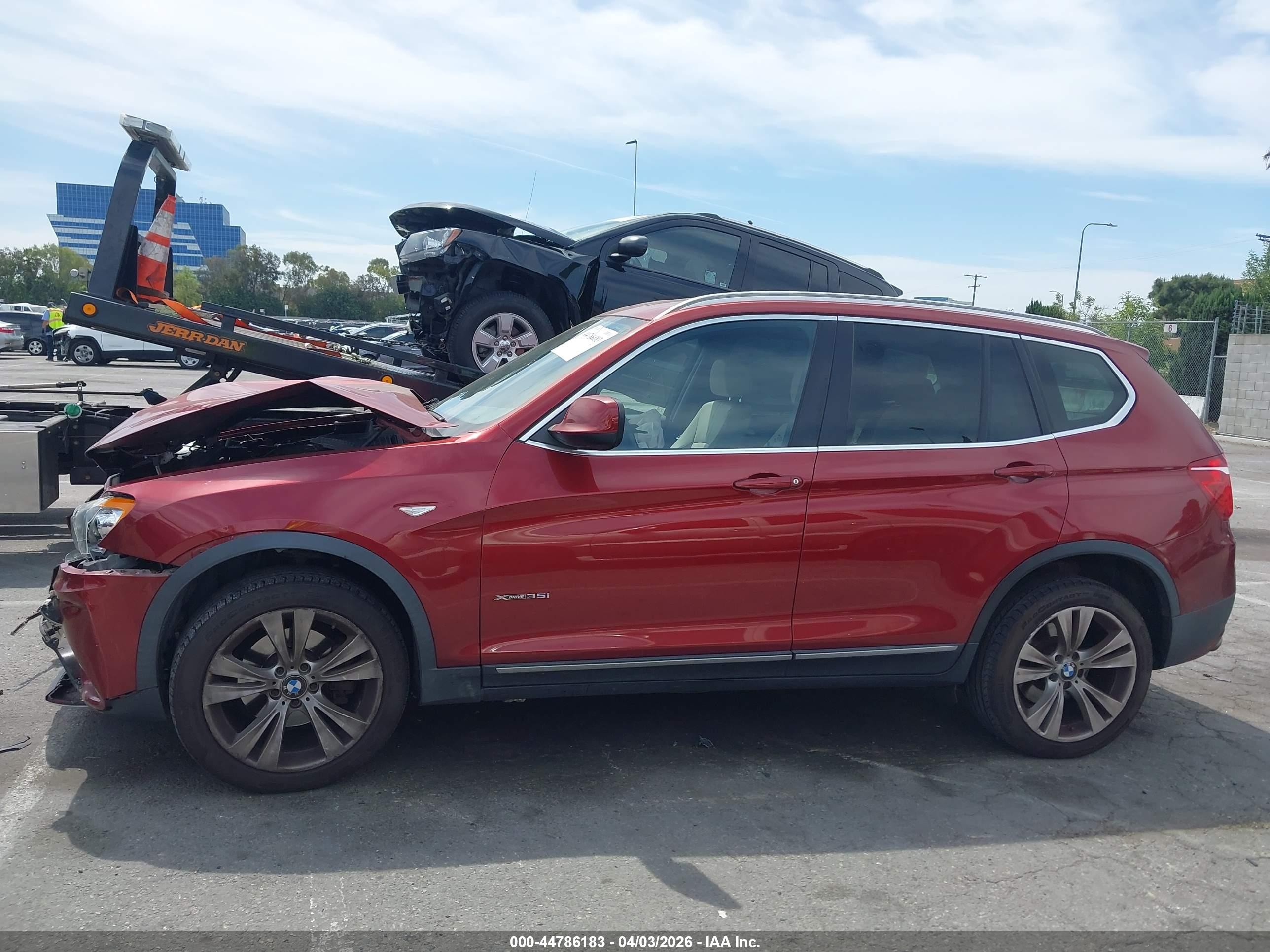 2012 Bmw X3 Xdrive35i Burgundy vin: 5UXWX7C59CL737396