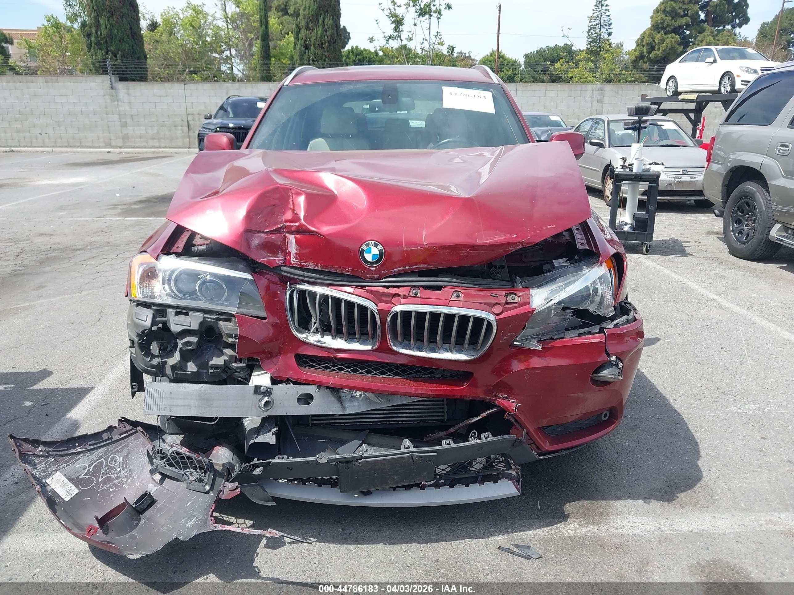 2012 Bmw X3 Xdrive35i Burgundy vin: 5UXWX7C59CL737396