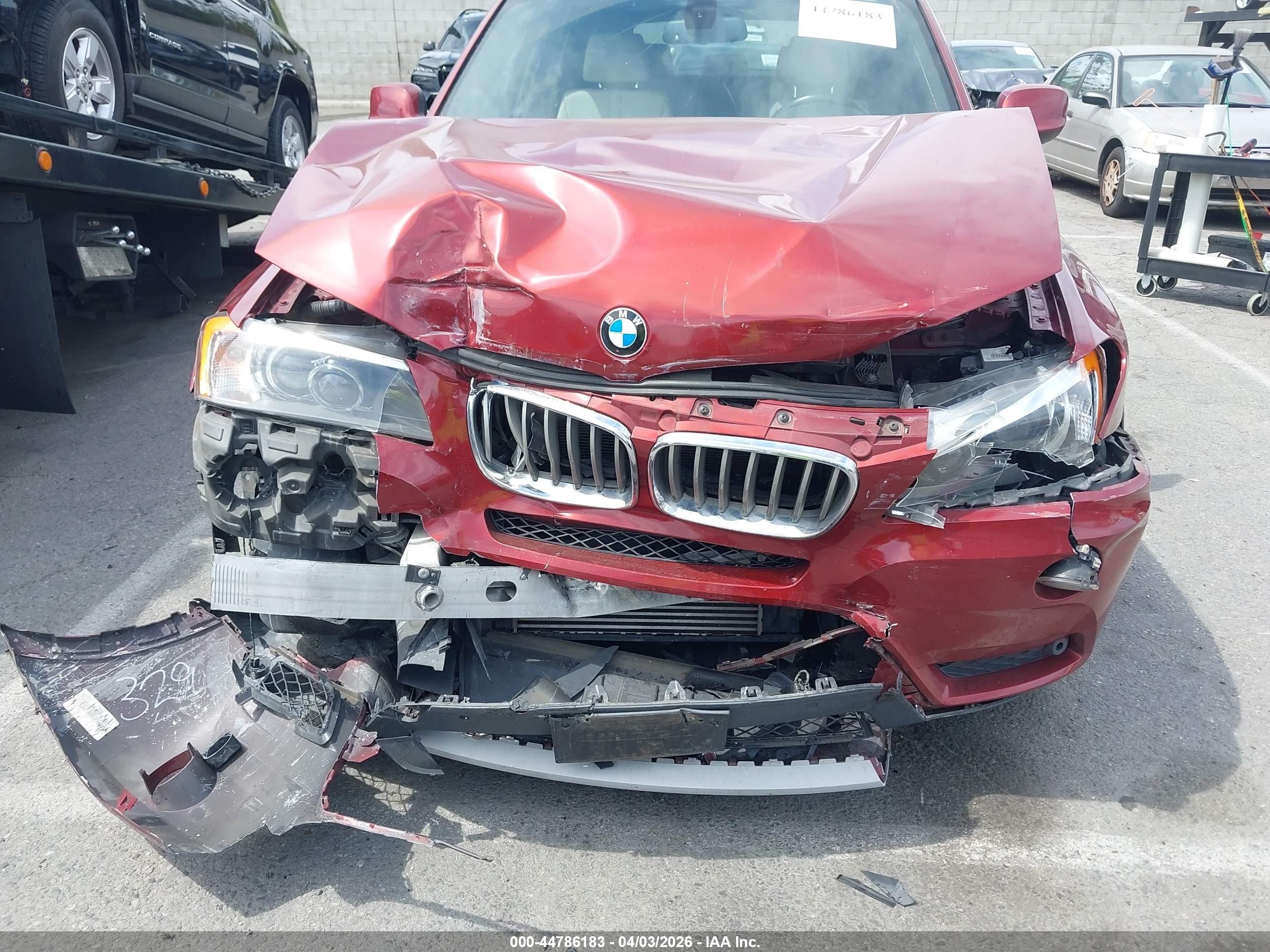 2012 Bmw X3 Xdrive35i Burgundy vin: 5UXWX7C59CL737396