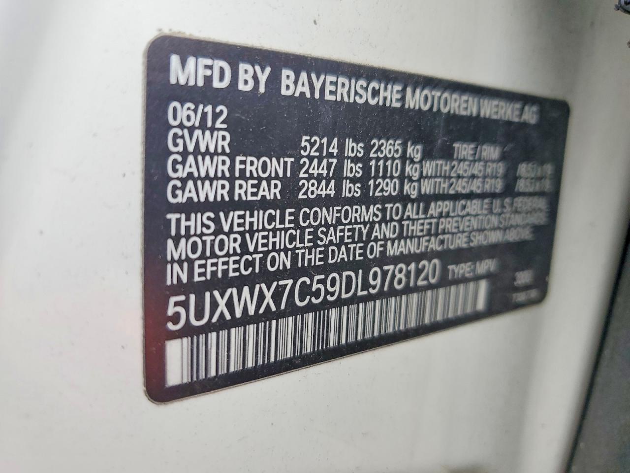 2013 Bmw X3 Xdrive35i Белый vin: 5UXWX7C59DL978120