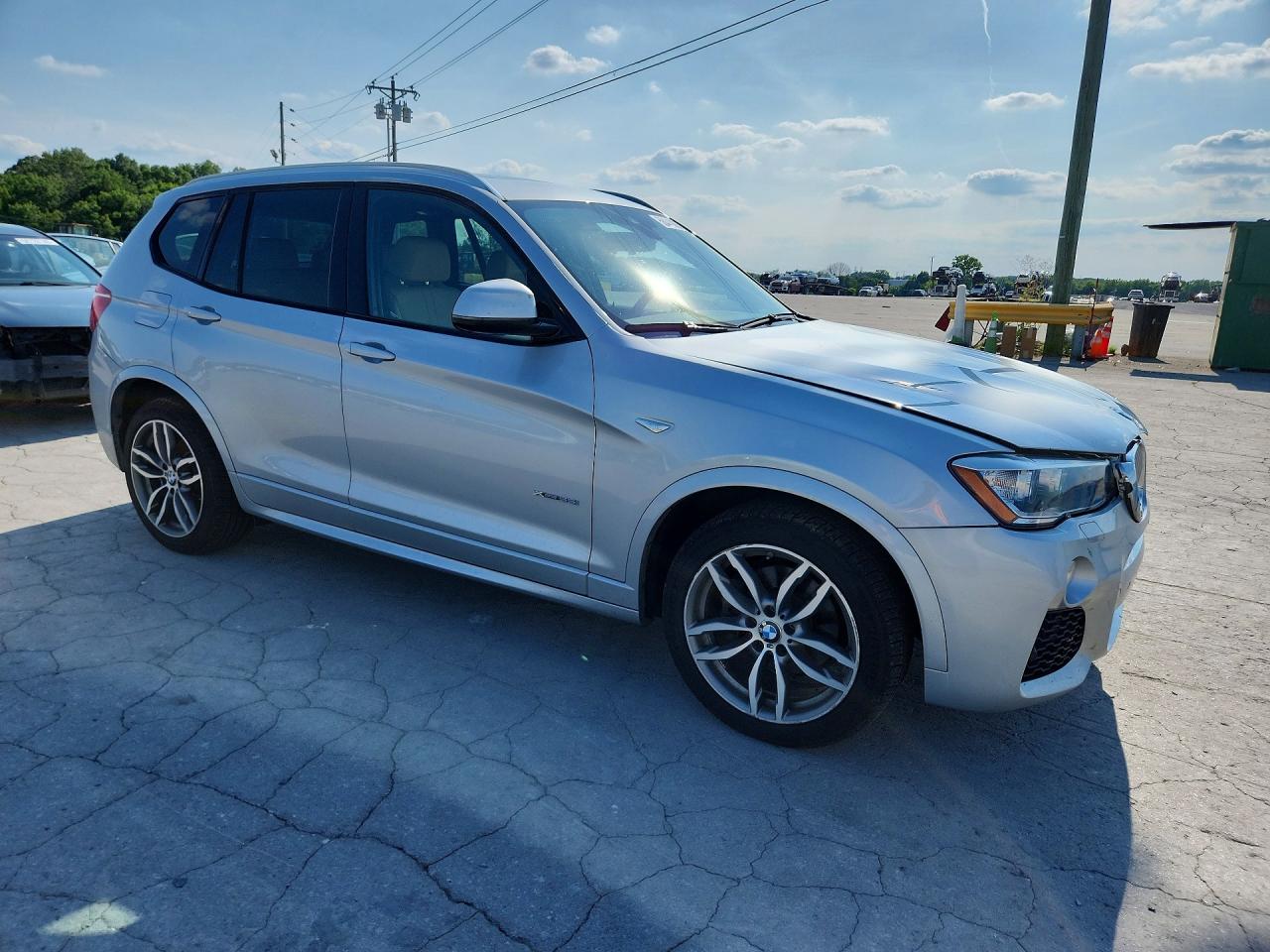 2015 Bmw X3 Xdrive35i Silver vin: 5UXWX7C59F0K33288