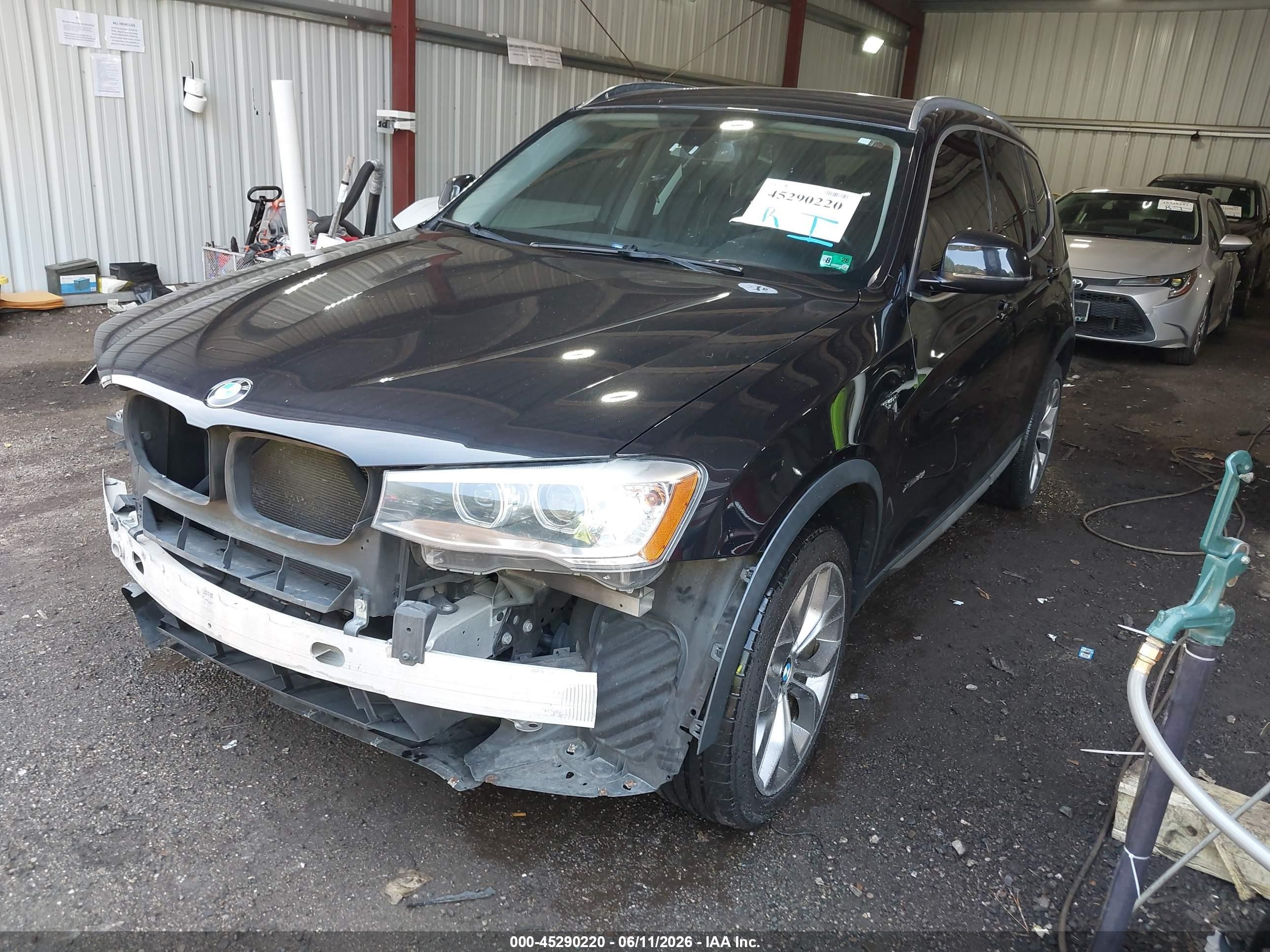 2015 Bmw X3 Xdrive35i Black vin: 5UXWX7C59F0K34196