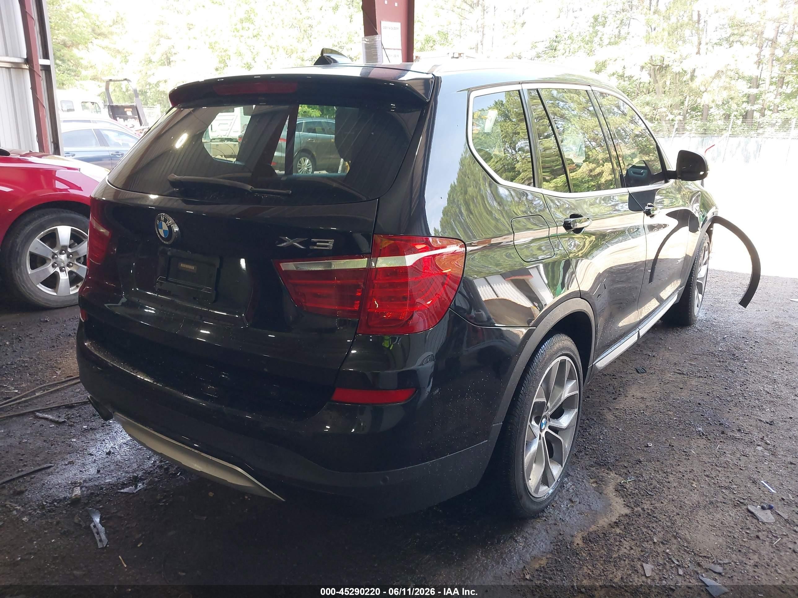 2015 Bmw X3 Xdrive35i Black vin: 5UXWX7C59F0K34196