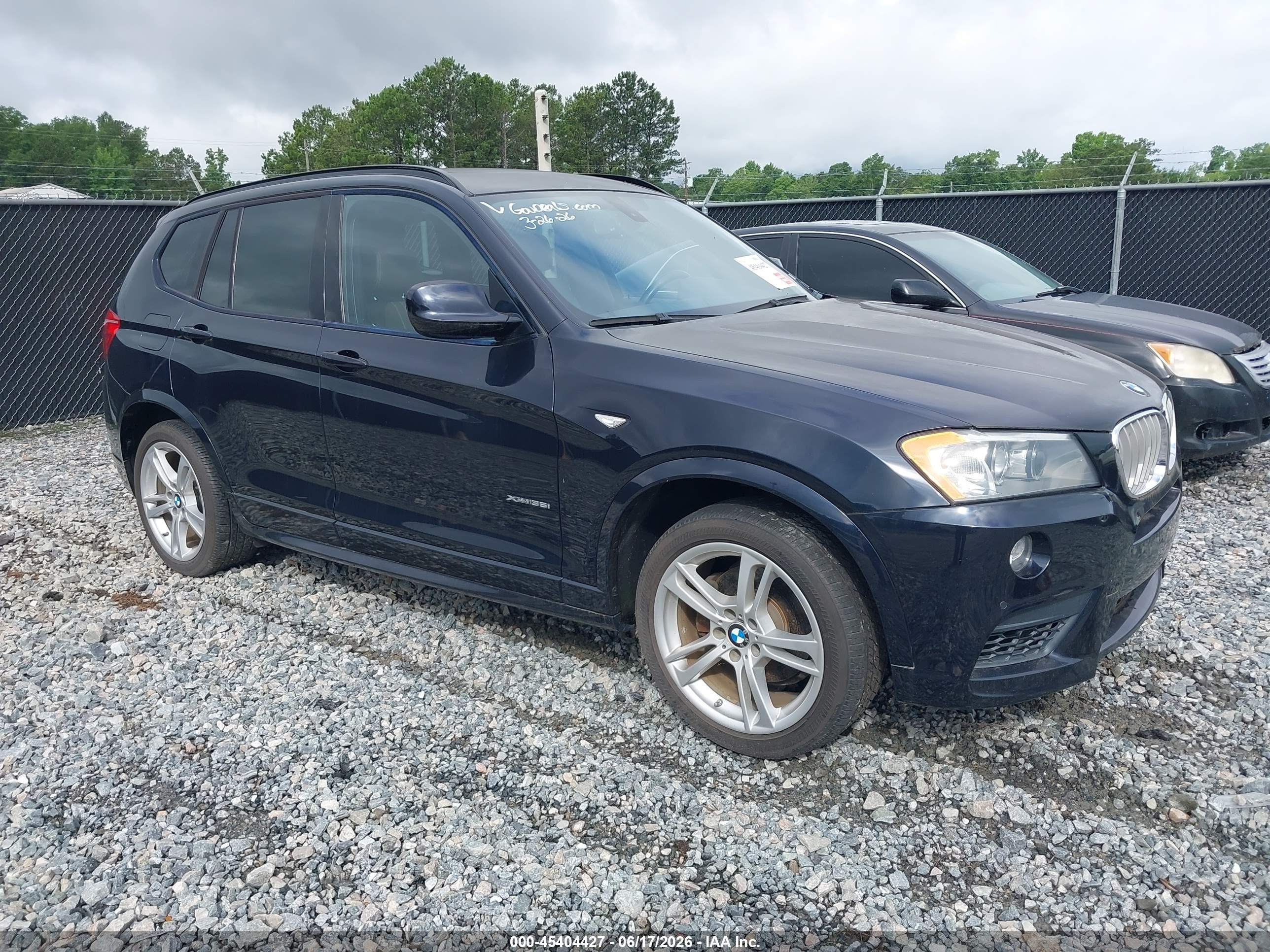 2013 Bmw X3 Xdrive35i Black vin: 5UXWX7C5XDL978661