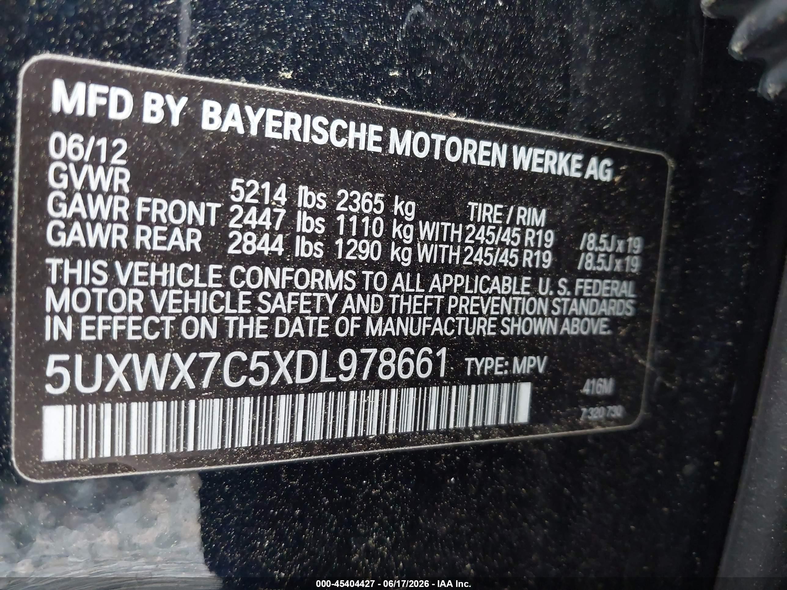 2013 Bmw X3 Xdrive35i Black vin: 5UXWX7C5XDL978661