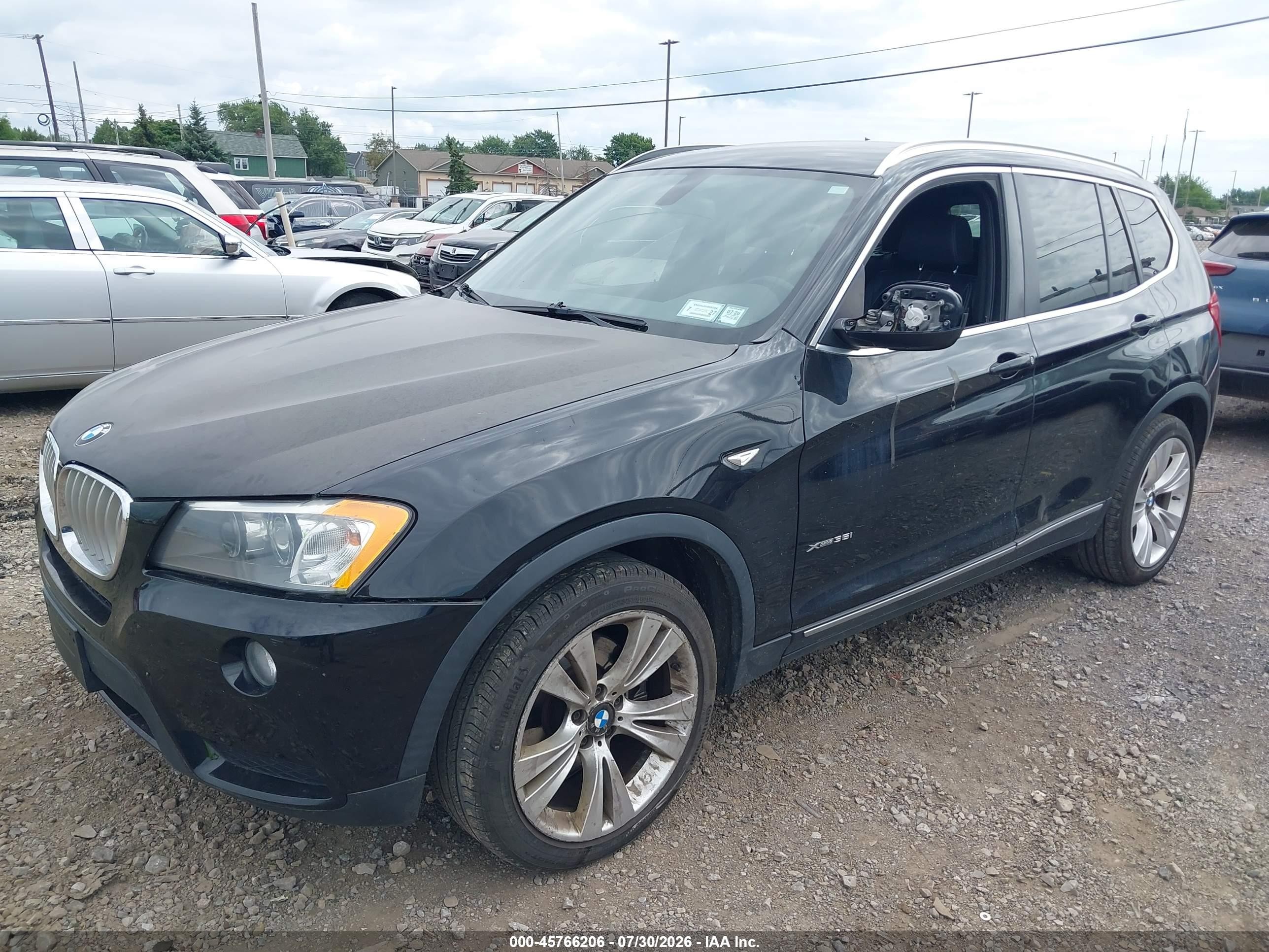 2013 Bmw X3 Xdrive35i Black vin: 5UXWX7C5XDL978823