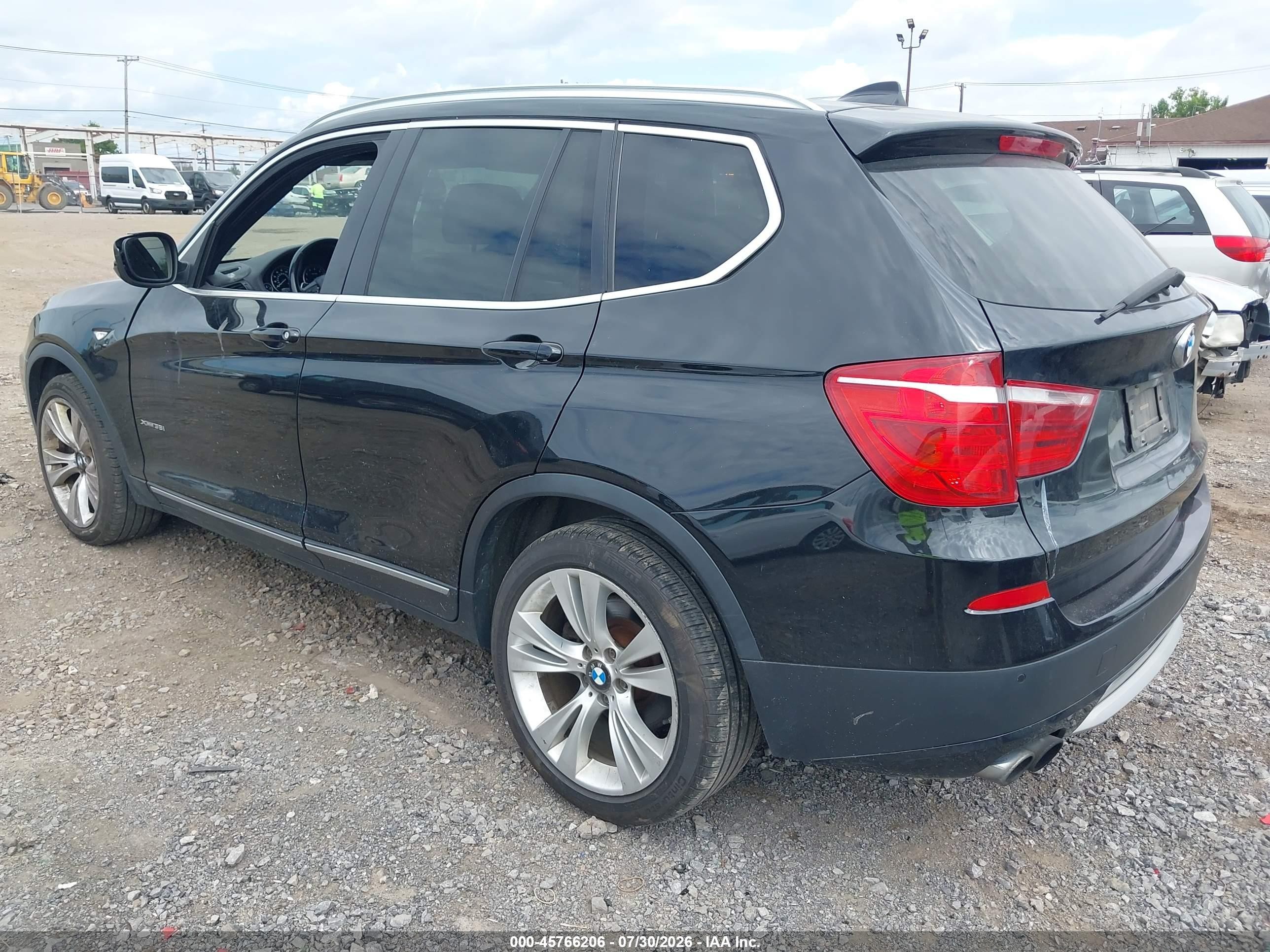 2013 Bmw X3 Xdrive35i Black vin: 5UXWX7C5XDL978823