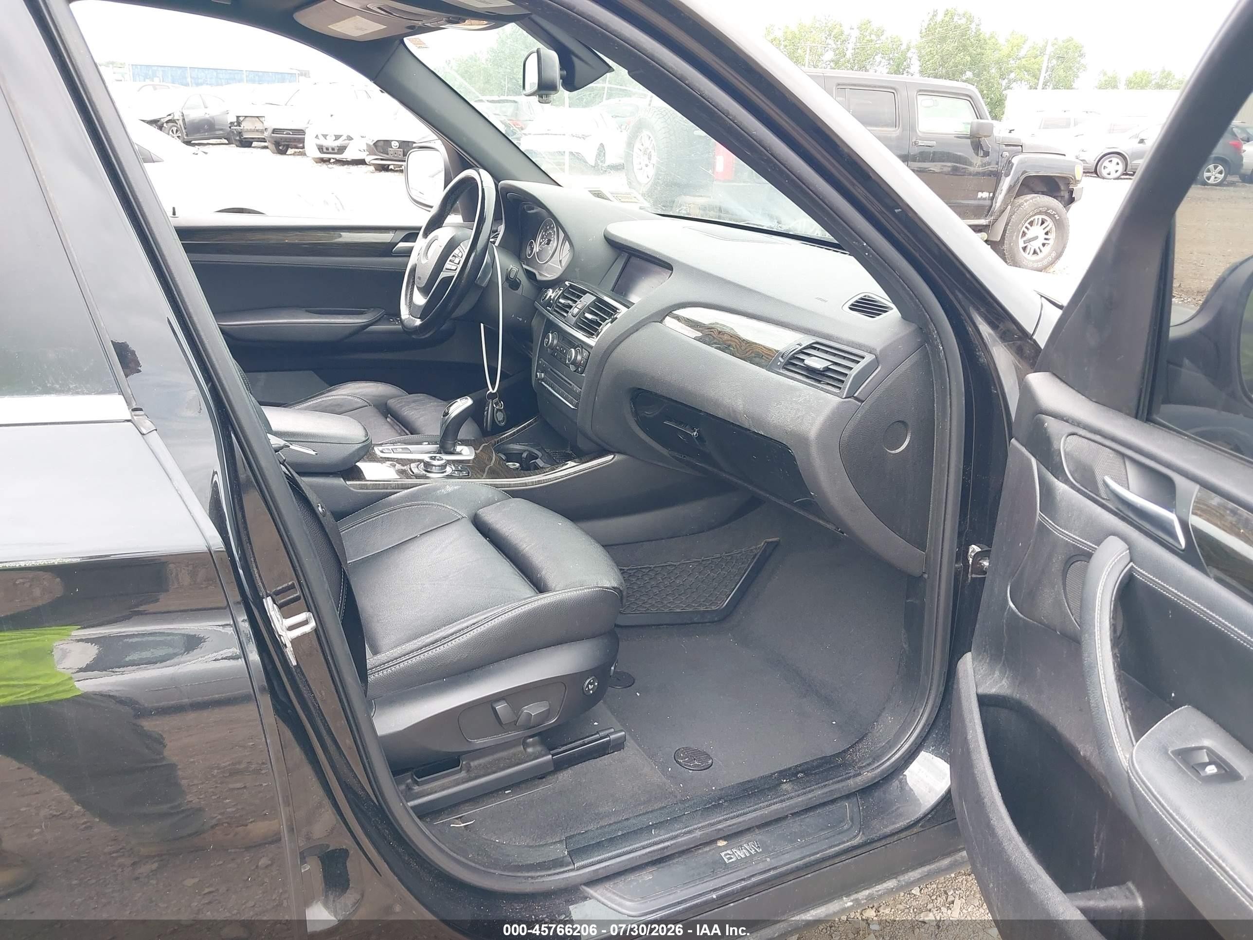 2013 Bmw X3 Xdrive35i Black vin: 5UXWX7C5XDL978823