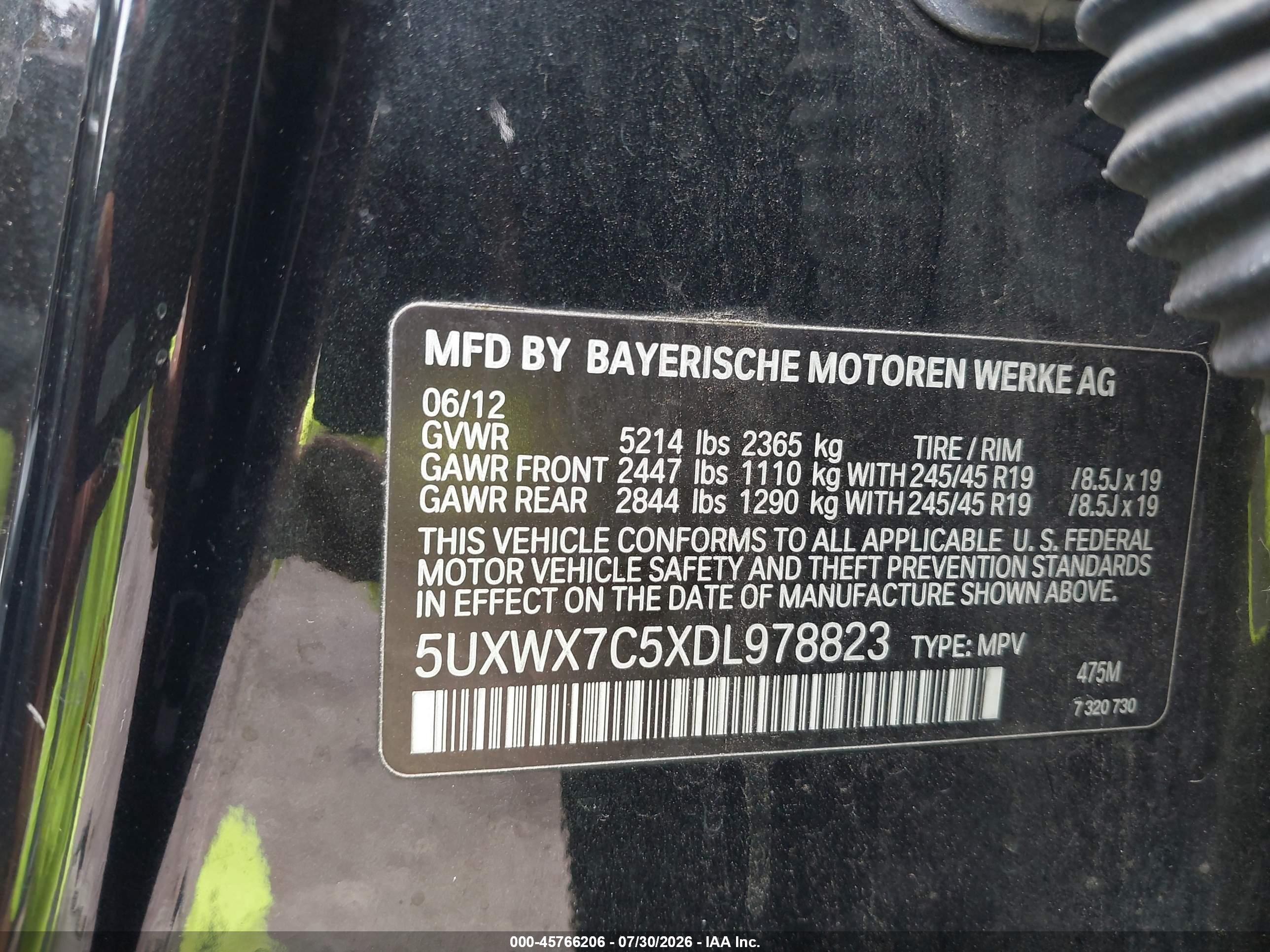 2013 Bmw X3 Xdrive35i Black vin: 5UXWX7C5XDL978823