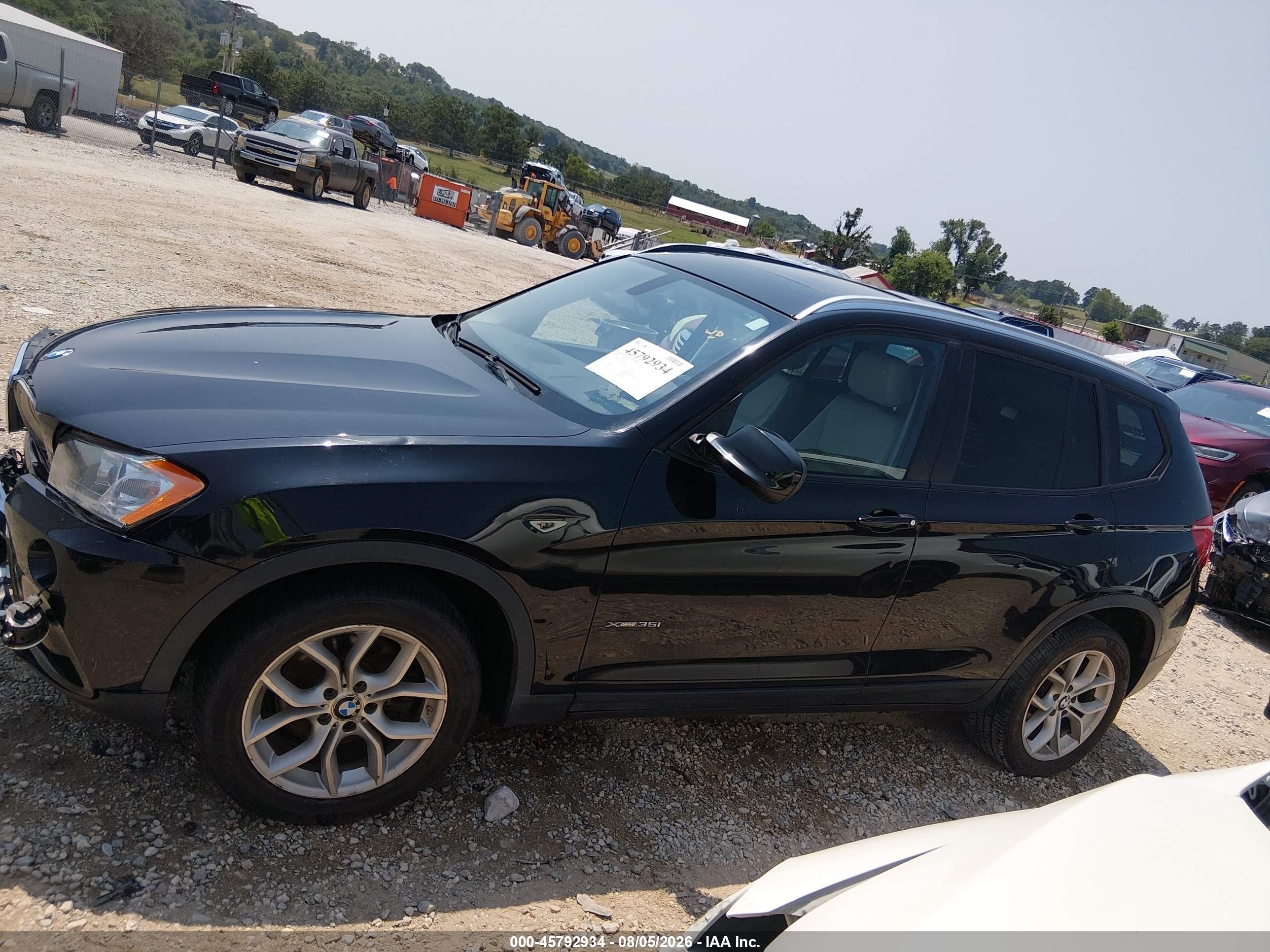 2013 Bmw X3 Xdrive35i Black vin: 5UXWX7C5XDL979857