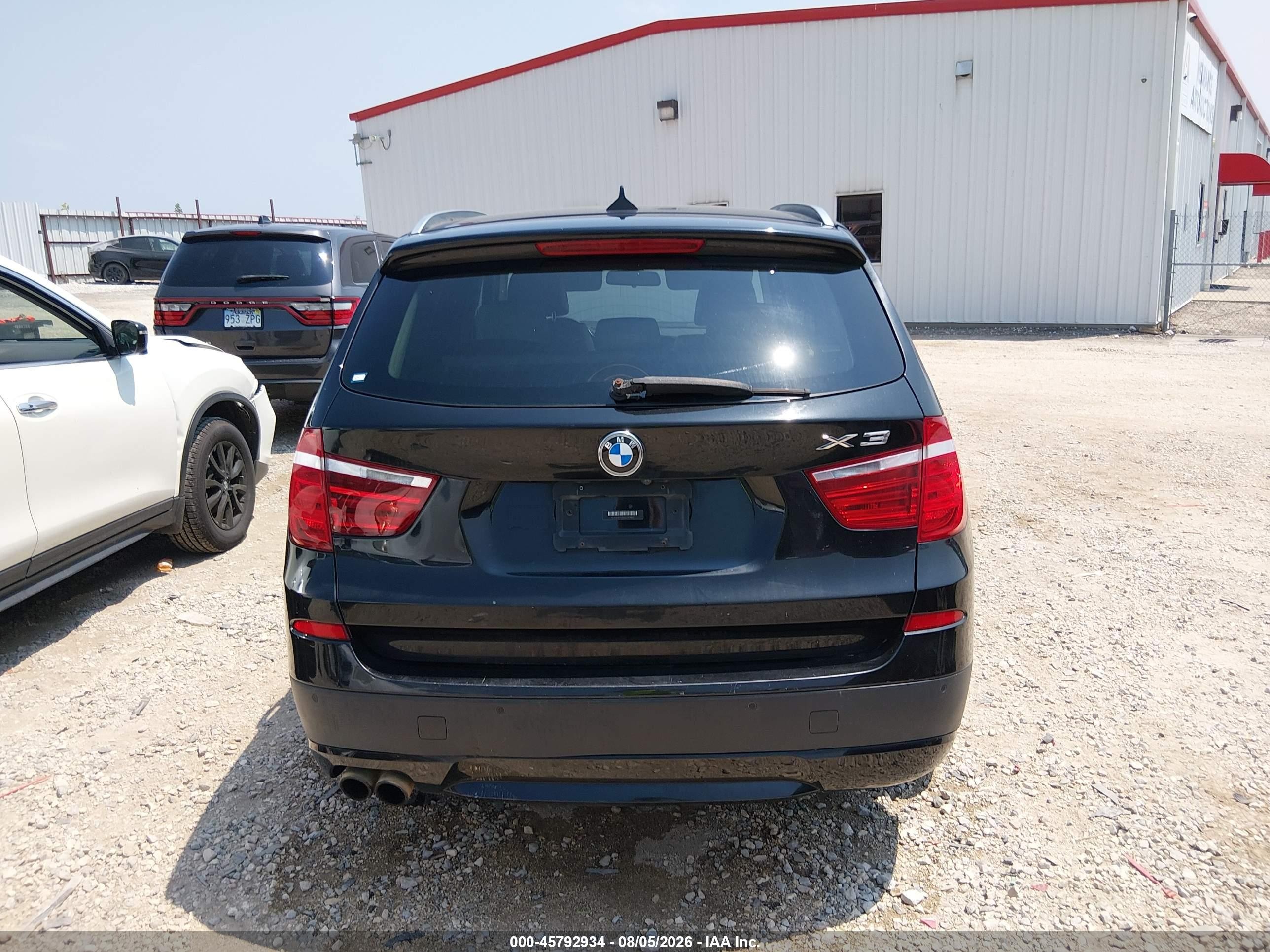2013 Bmw X3 Xdrive35i Black vin: 5UXWX7C5XDL979857