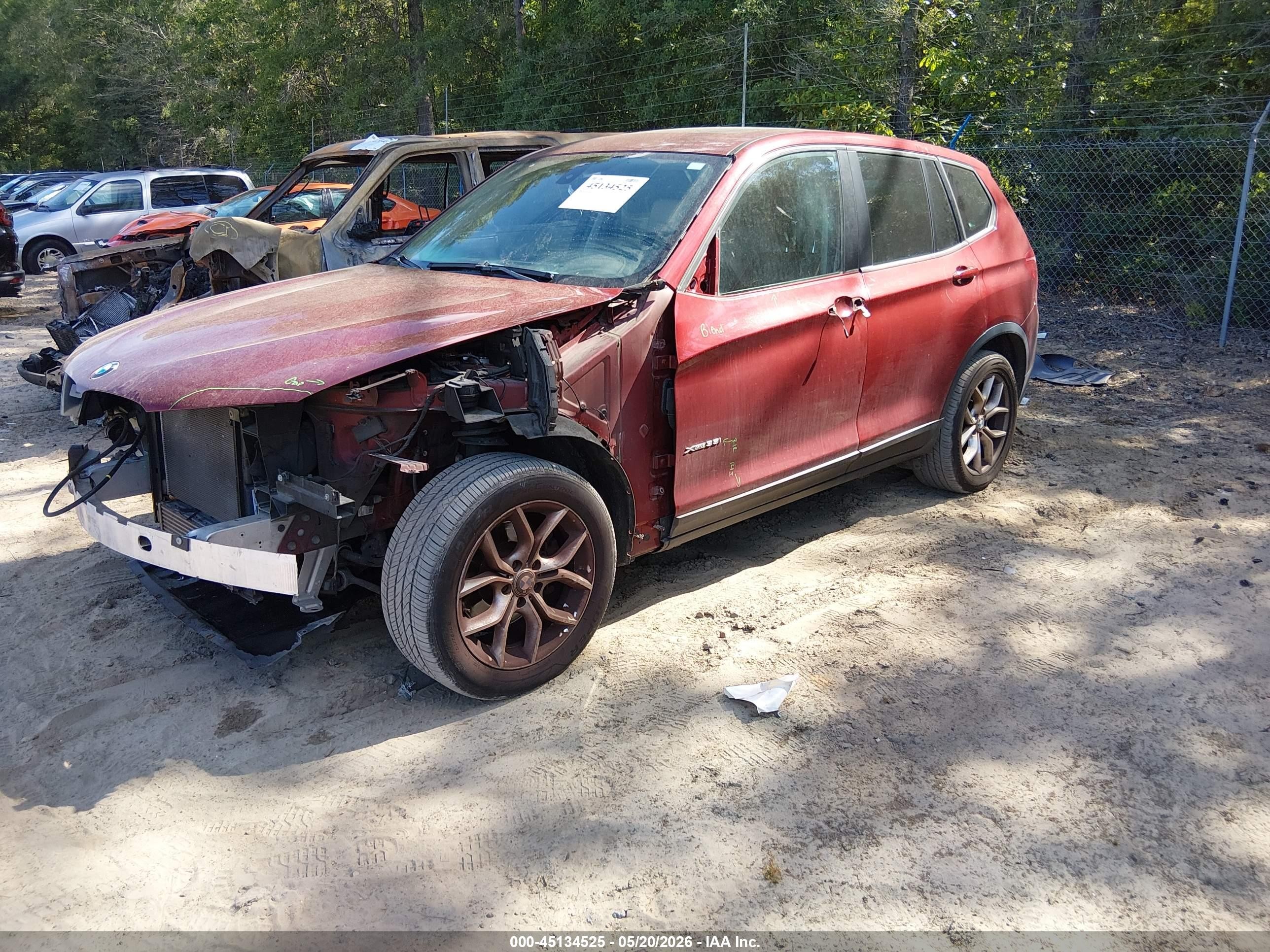 2013 Bmw X3 Xdrive35i Red vin: 5UXWX7C5XDL980717