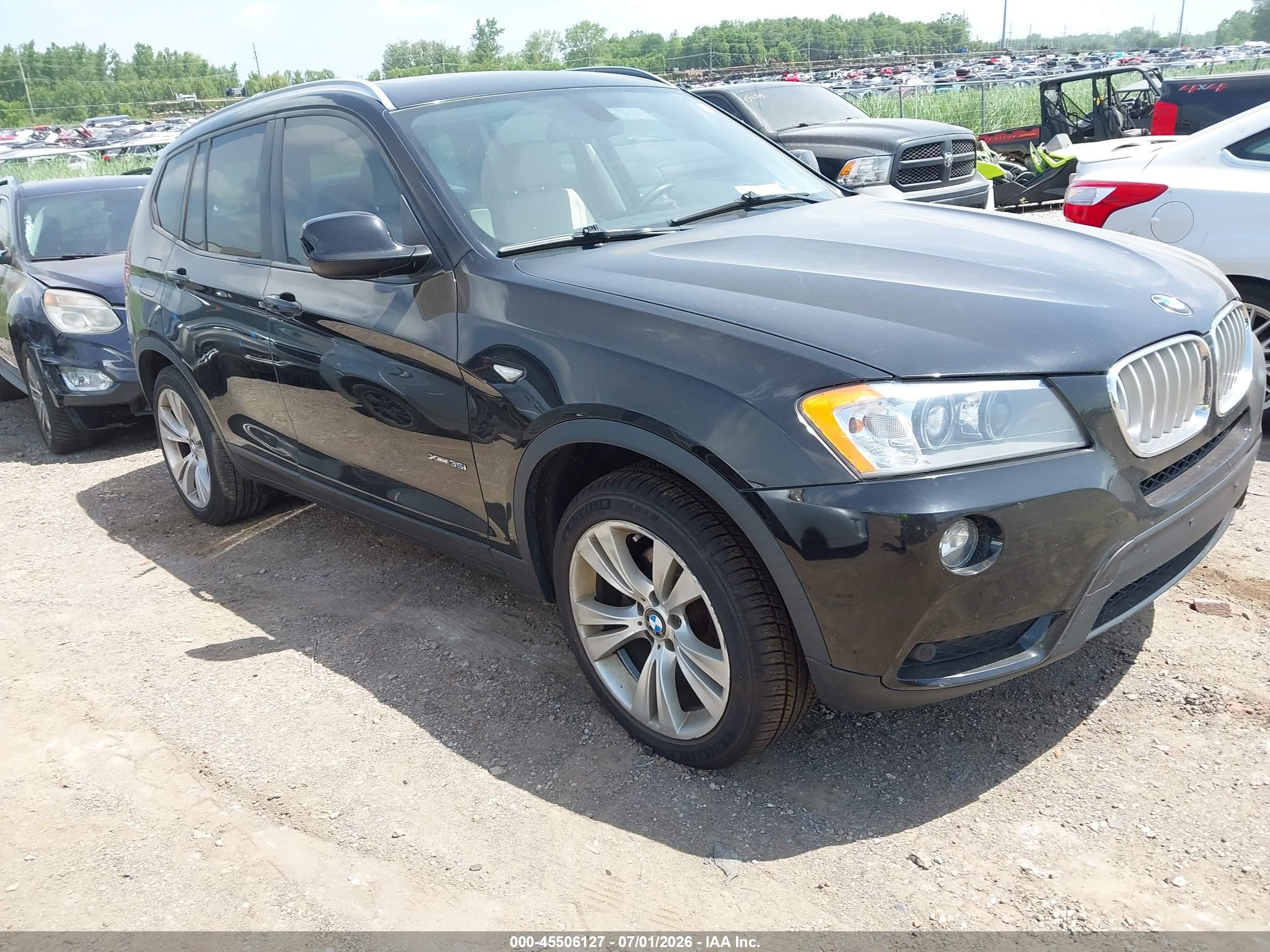 2014 Bmw X3 Xdrive35i Black vin: 5UXWX7C5XE0E82409