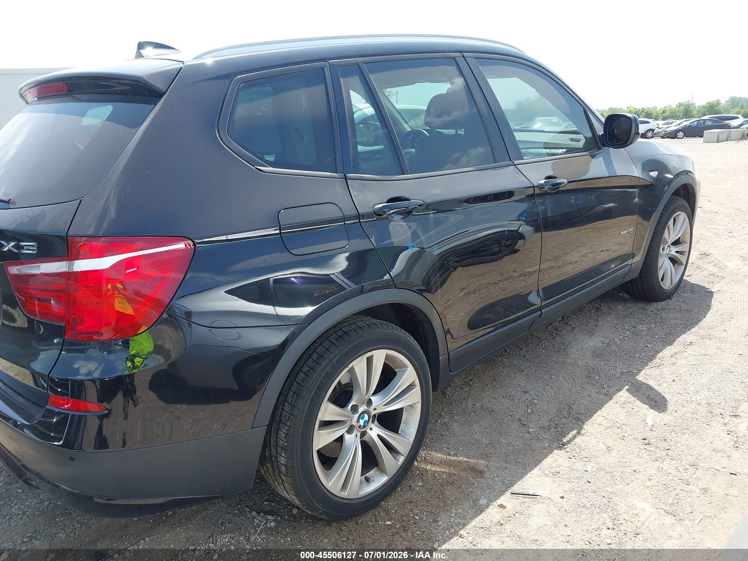 2014 Bmw X3 Xdrive35i Black vin: 5UXWX7C5XE0E82409