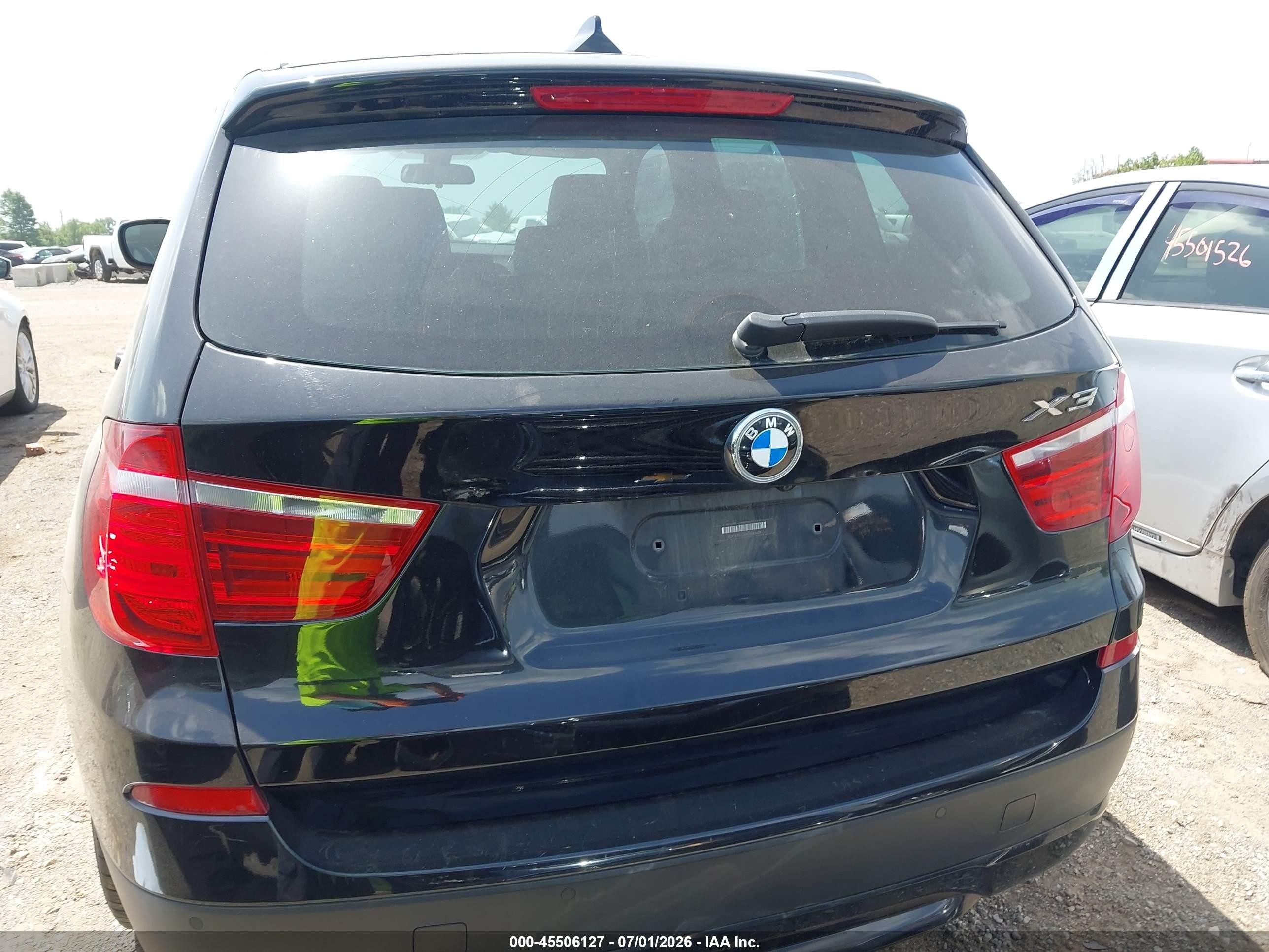 2014 Bmw X3 Xdrive35i Black vin: 5UXWX7C5XE0E82409