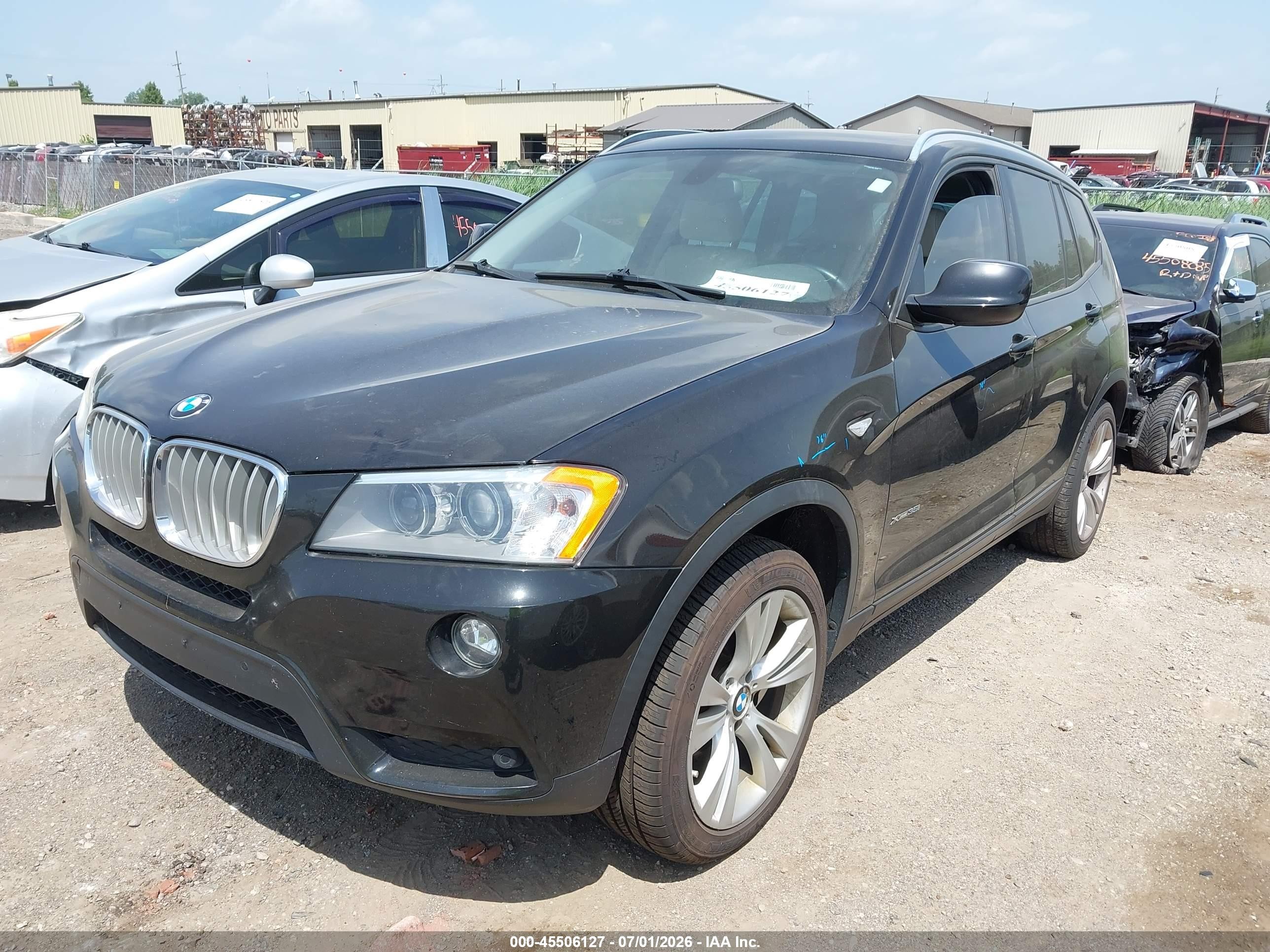 2014 Bmw X3 Xdrive35i Black vin: 5UXWX7C5XE0E82409