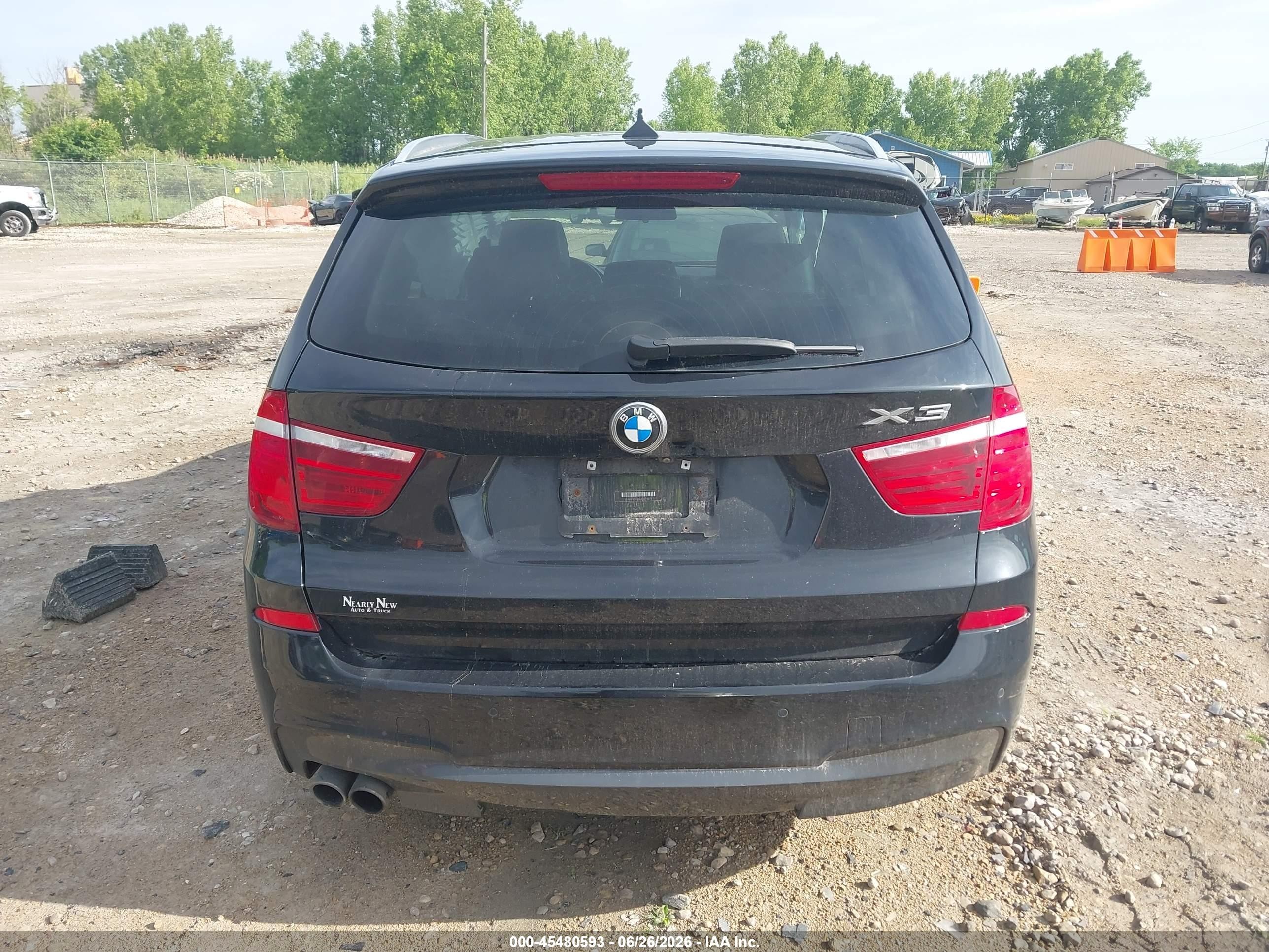 2017 Bmw X3 Xdrive28i Черный vin: 5UXWX9C35H0W74378