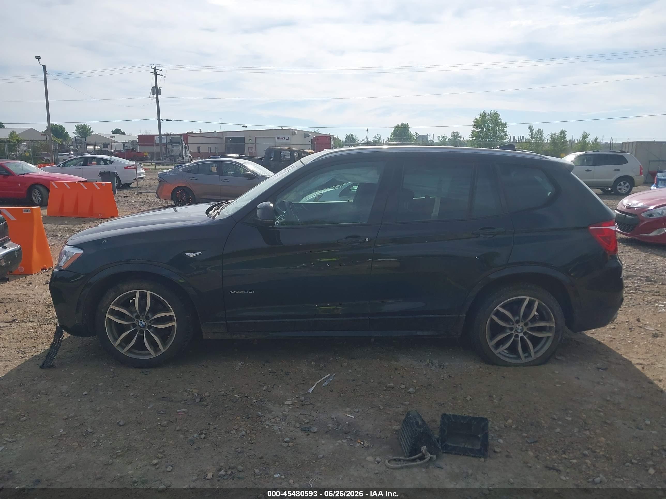2017 Bmw X3 Xdrive28i Черный vin: 5UXWX9C35H0W74378