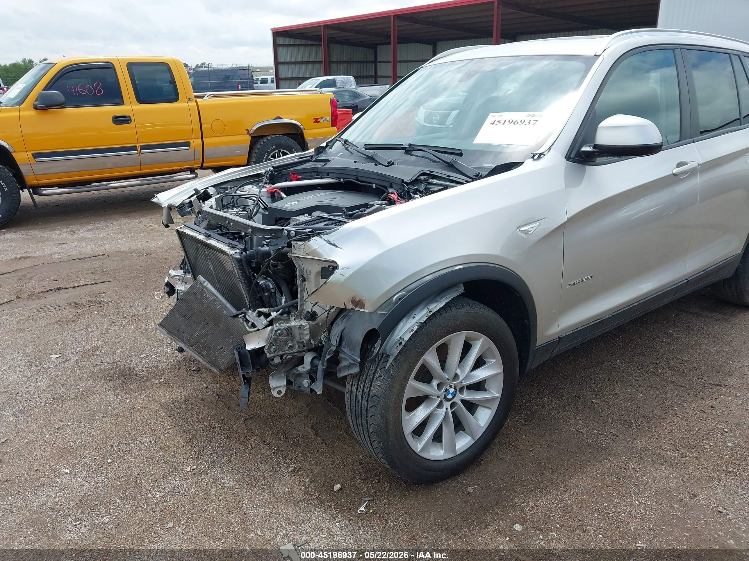 2017 Bmw X3 Xdrive28i Silver vin: 5UXWX9C37H0T22807
