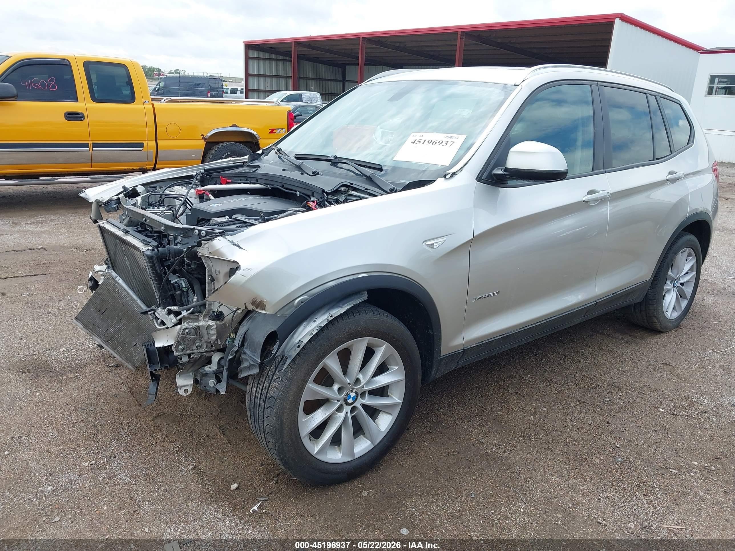 2017 Bmw X3 Xdrive28i Silver vin: 5UXWX9C37H0T22807