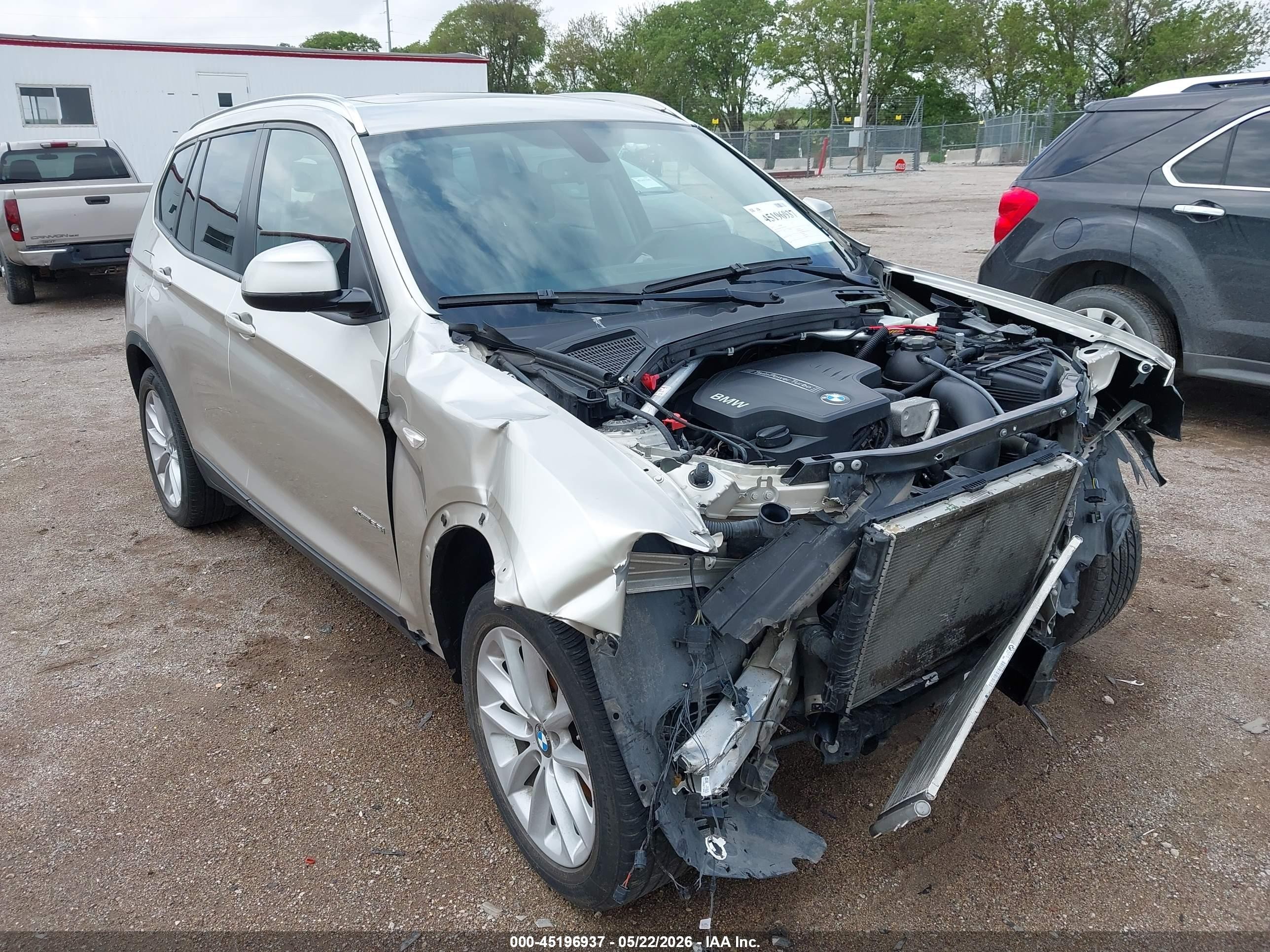 2017 Bmw X3 Xdrive28i Silver vin: 5UXWX9C37H0T22807