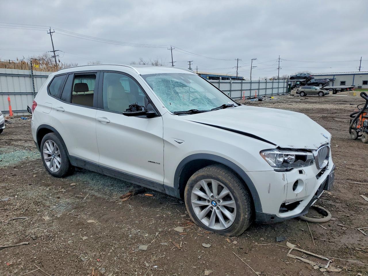 2017 Bmw X3 Xdrive28i Белый vin: 5UXWX9C38H0T17471