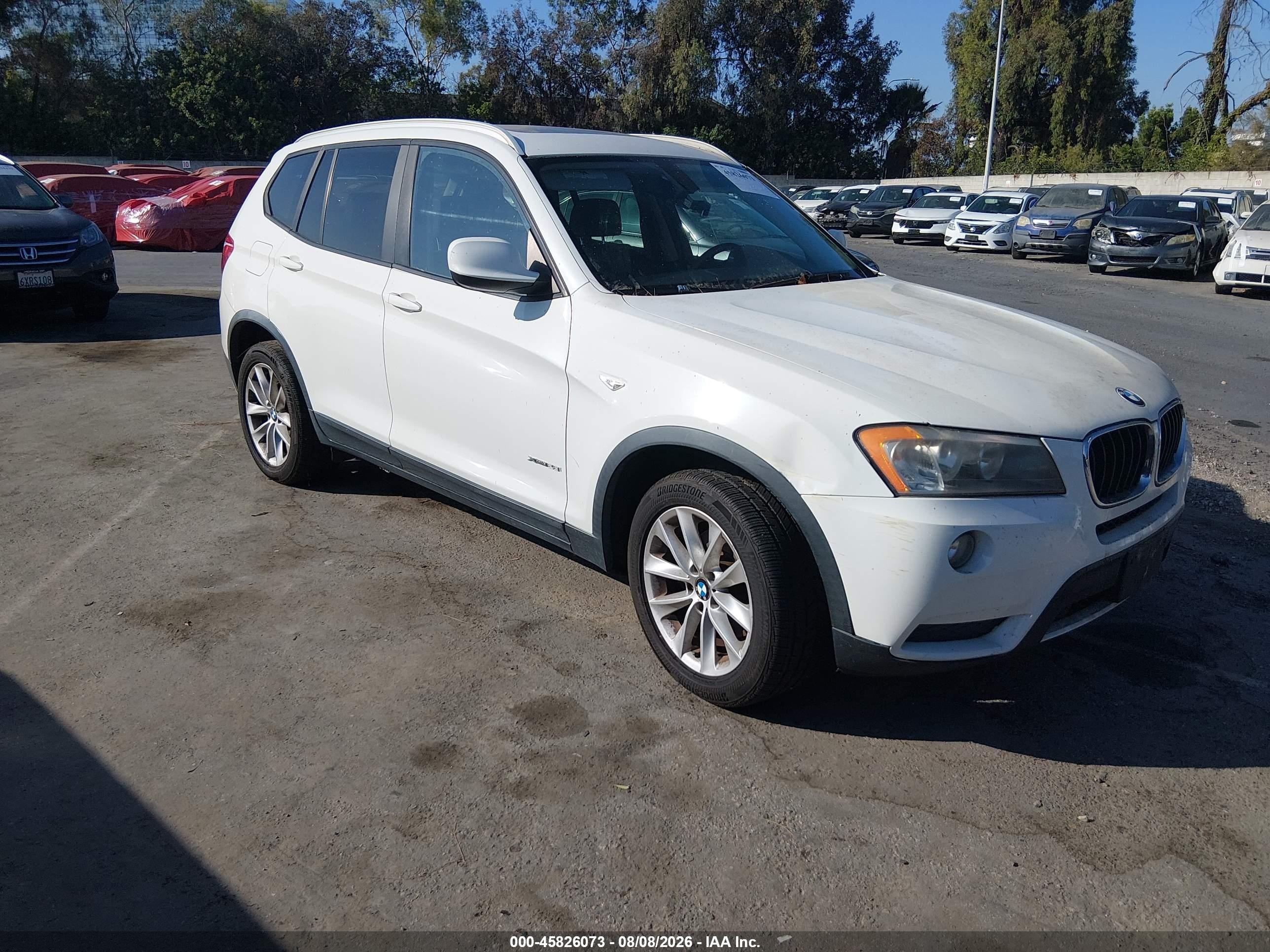 2013 Bmw X3 Xdrive28i White vin: 5UXWX9C50D0A11475
