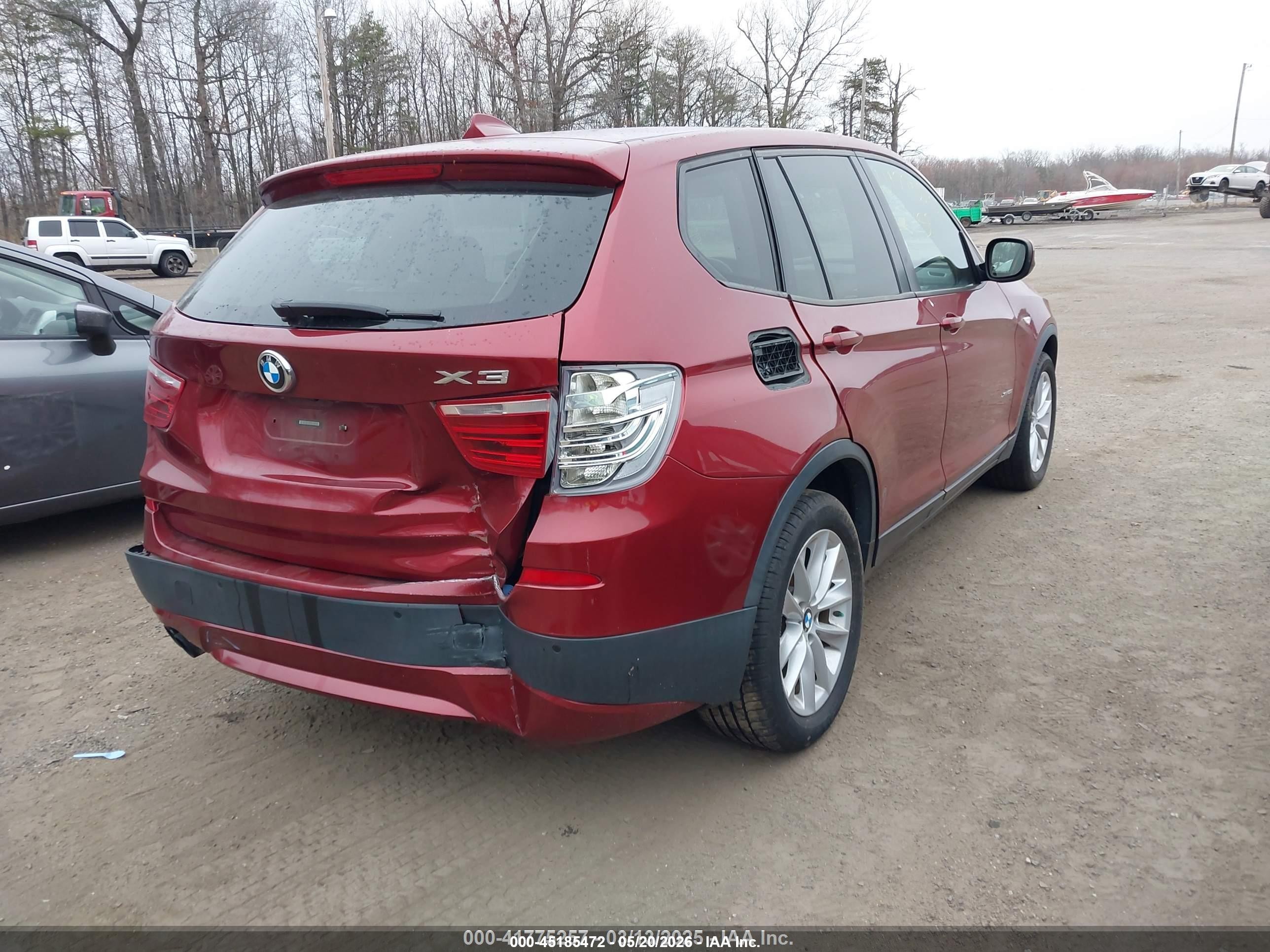 2013 Bmw X3 Xdrive28i Red vin: 5UXWX9C50D0A16188