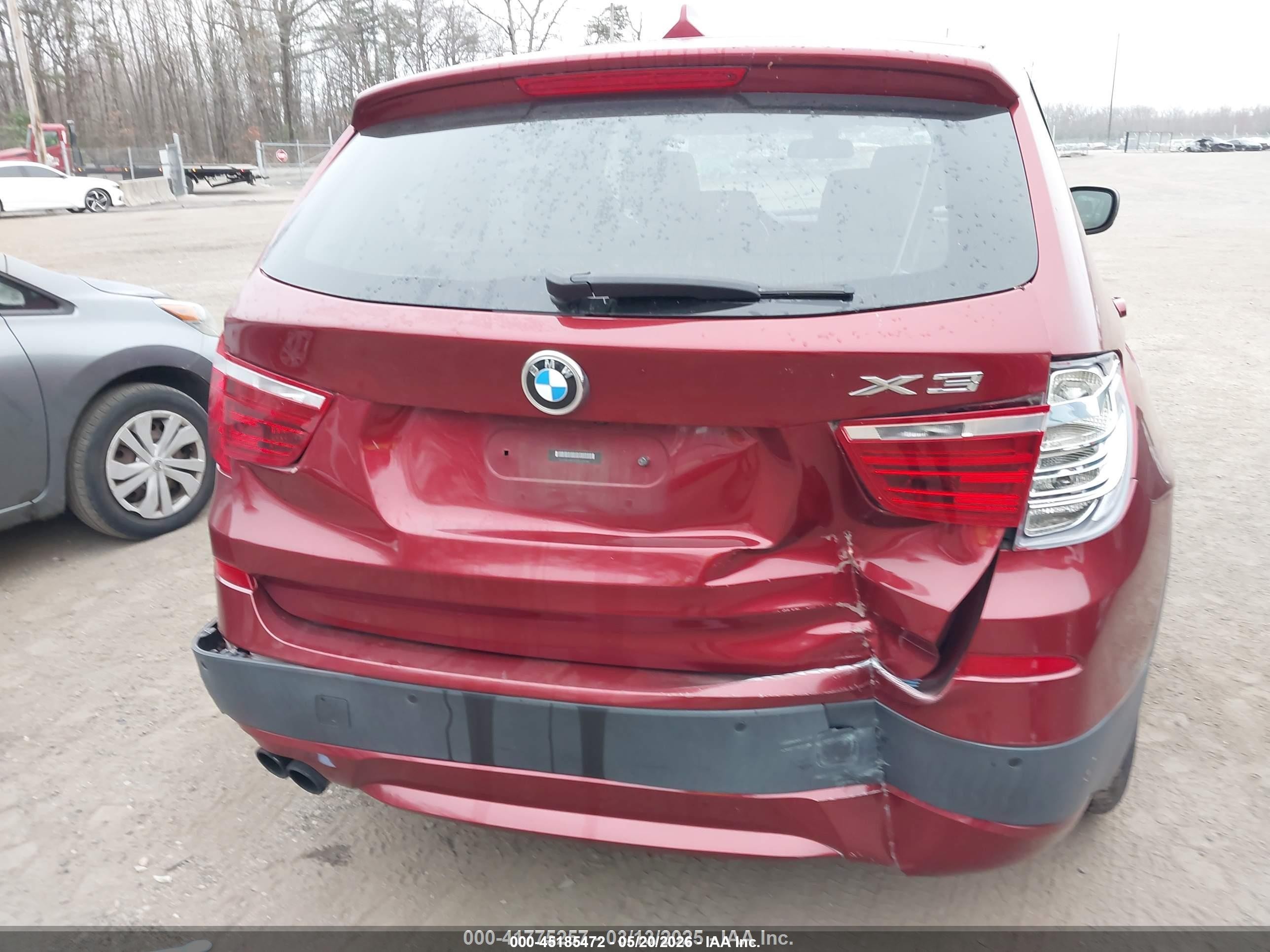 2013 Bmw X3 Xdrive28i Red vin: 5UXWX9C50D0A16188