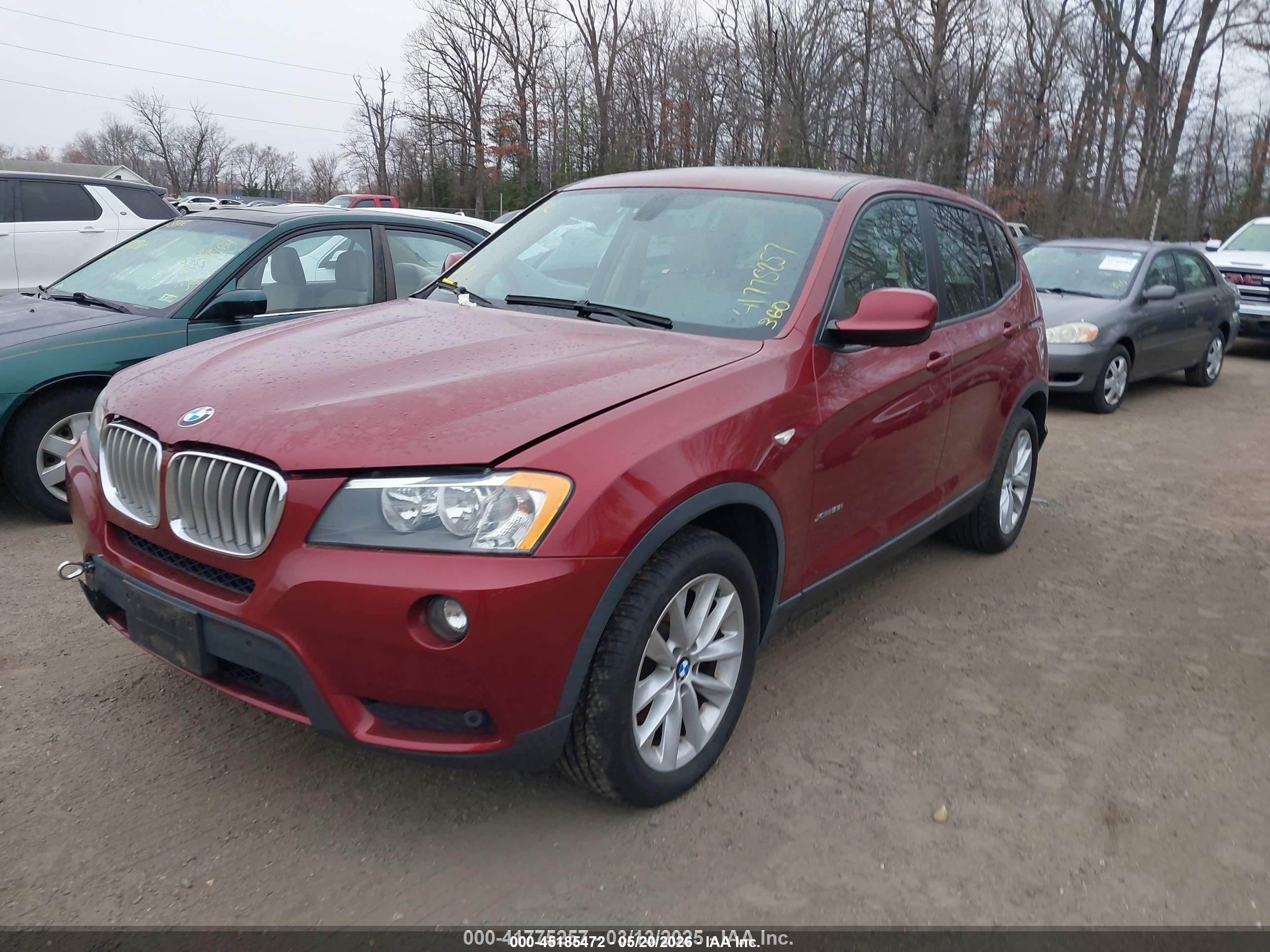 2013 Bmw X3 Xdrive28i Red vin: 5UXWX9C50D0A16188