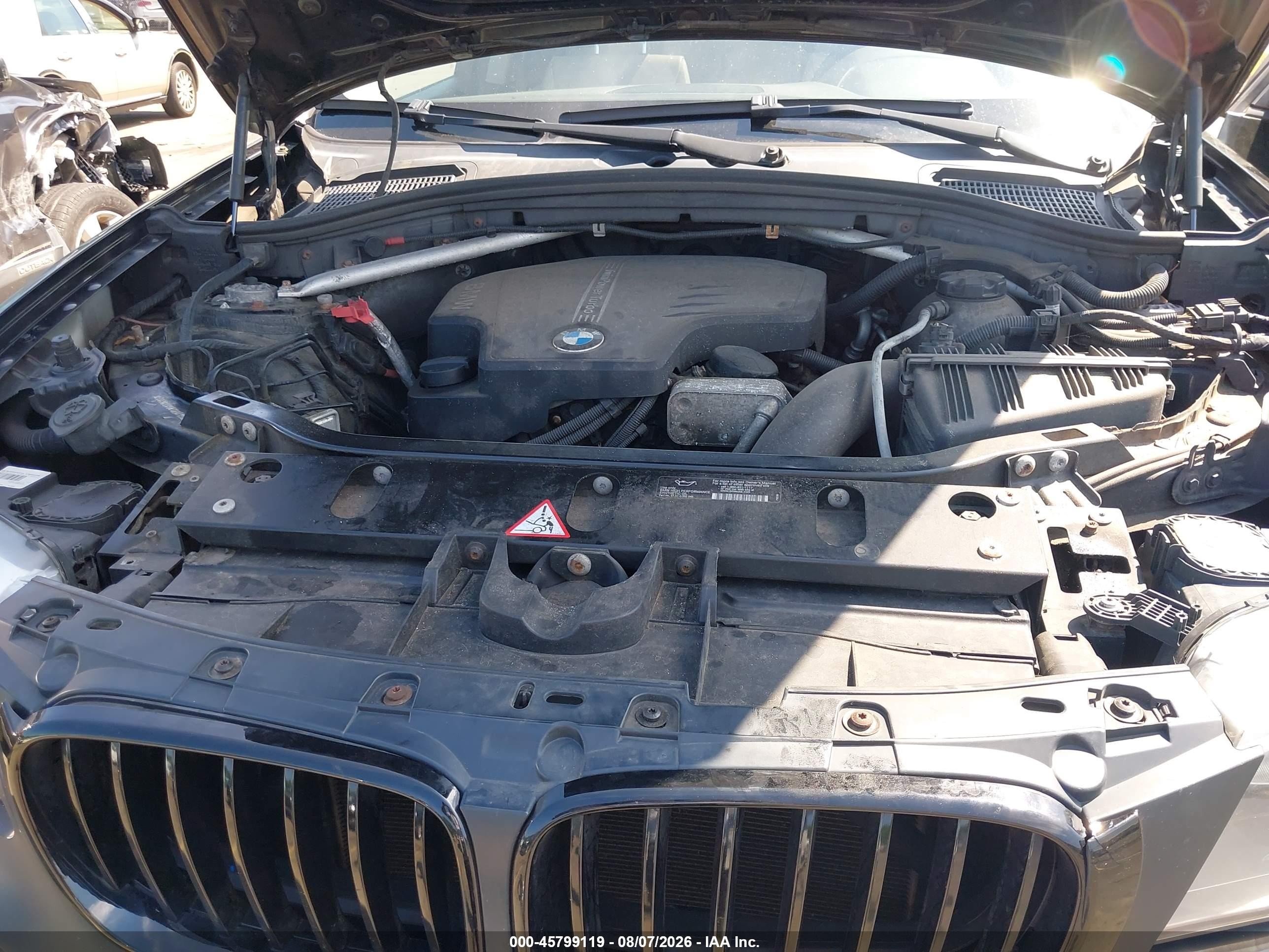 2013 Bmw X3 Xdrive28i Черный vin: 5UXWX9C50D0A17325