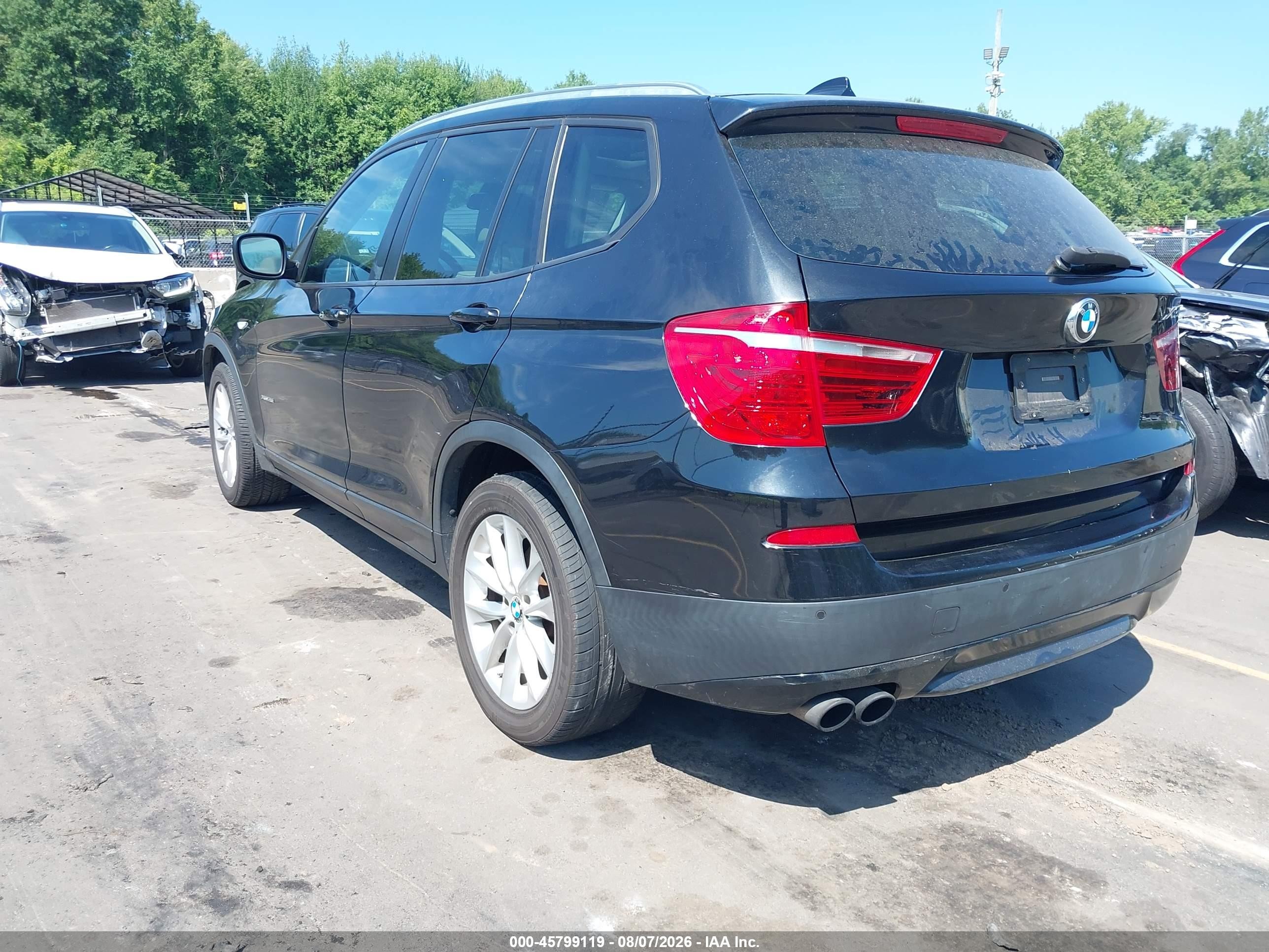 2013 Bmw X3 Xdrive28i Черный vin: 5UXWX9C50D0A17325