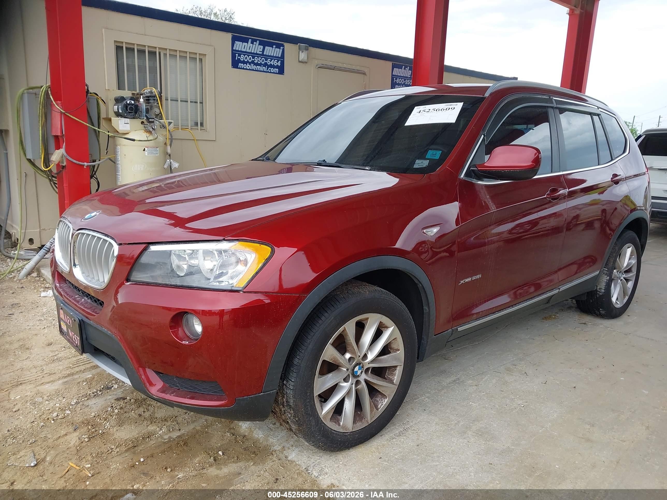 2013 Bmw X3 Xdrive28i Red vin: 5UXWX9C50D0A19303