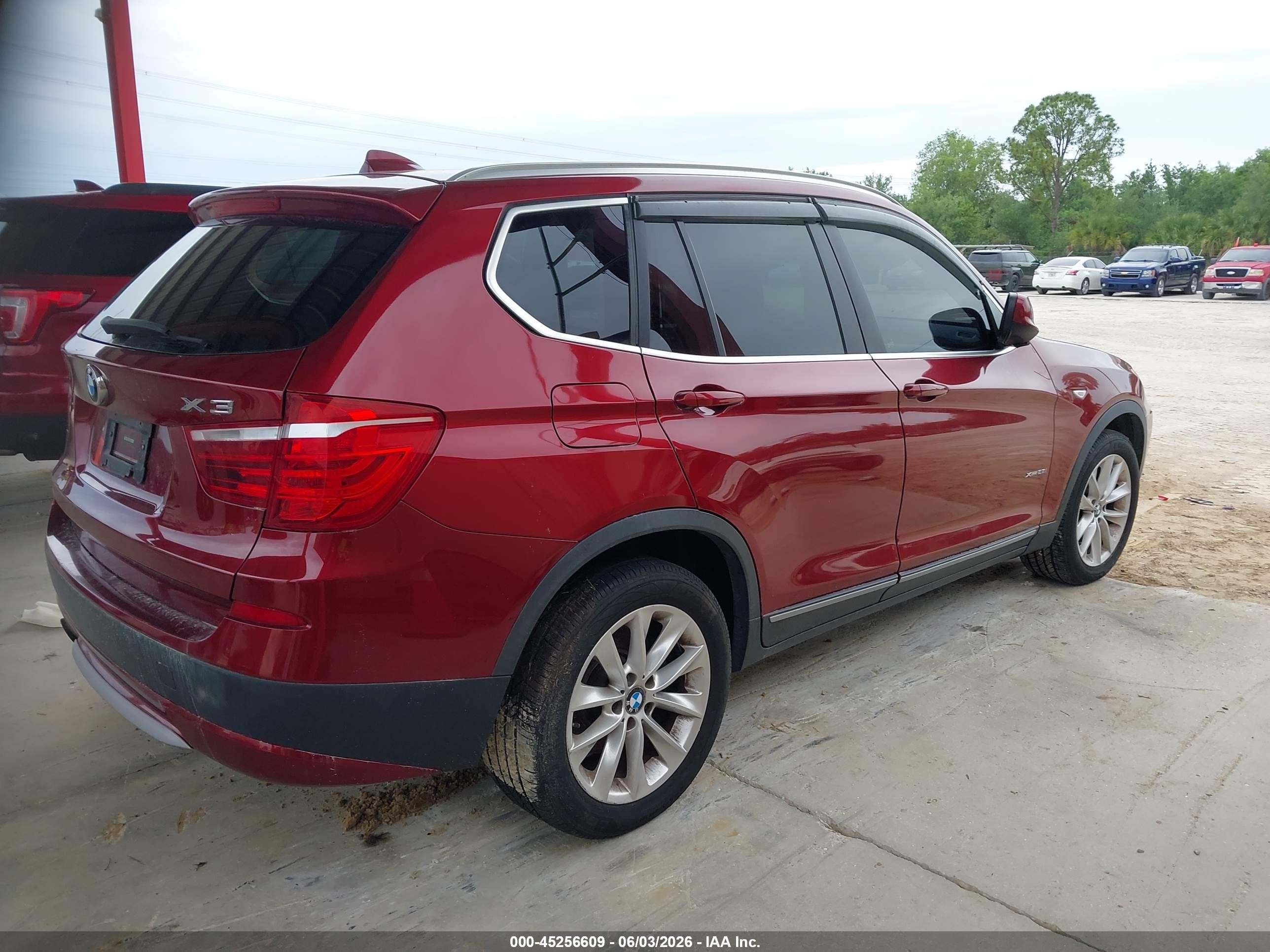 2013 Bmw X3 Xdrive28i Red vin: 5UXWX9C50D0A19303