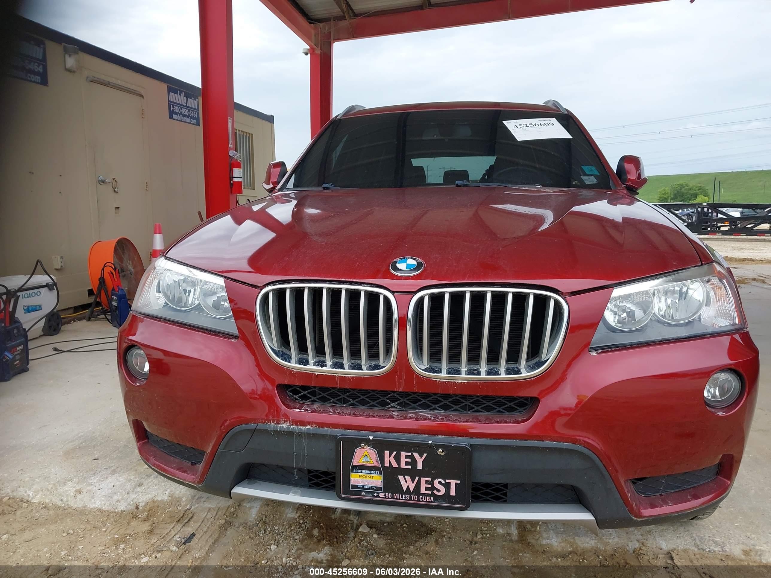 2013 Bmw X3 Xdrive28i Red vin: 5UXWX9C50D0A19303