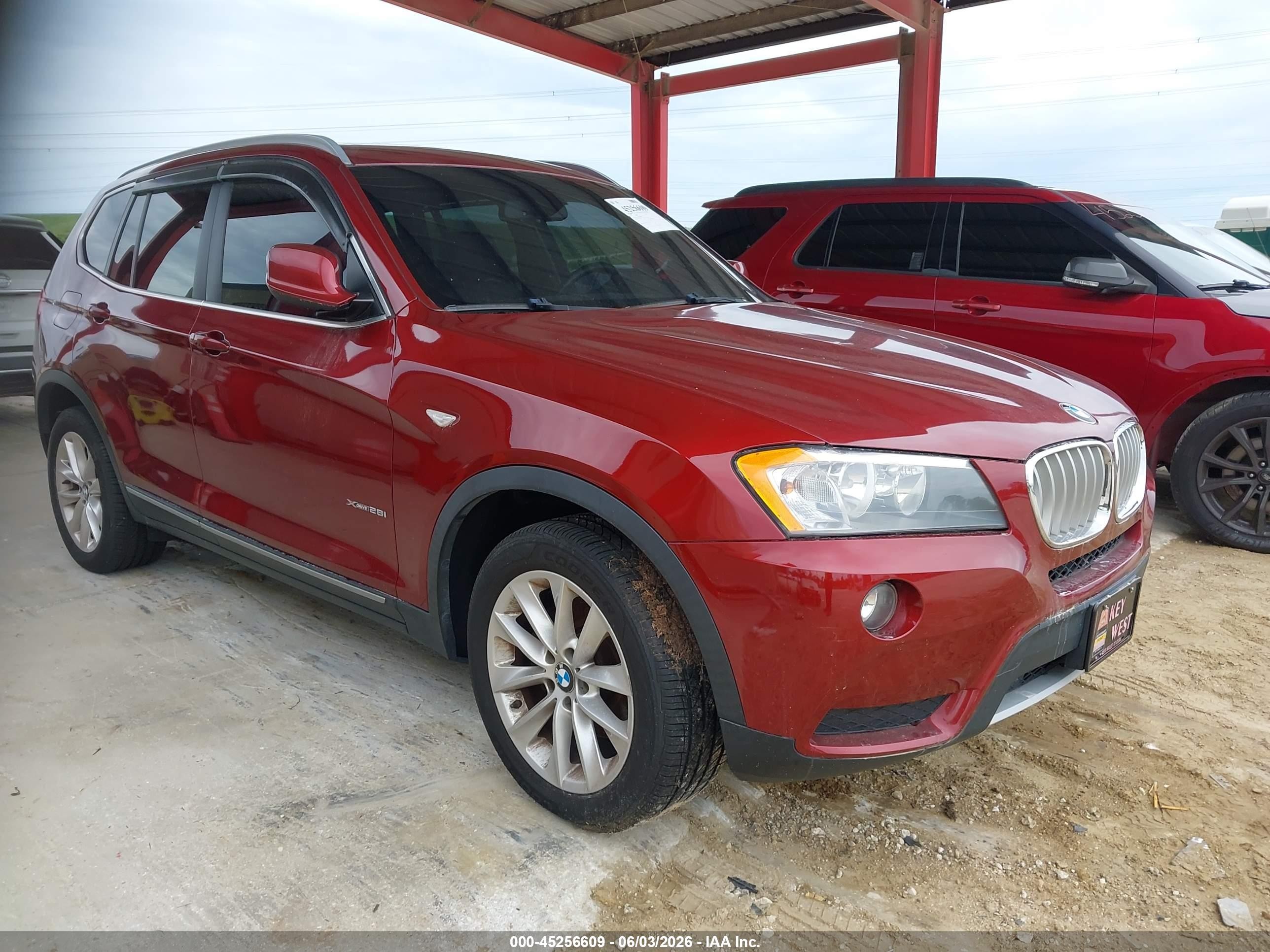 2013 Bmw X3 Xdrive28i Red vin: 5UXWX9C50D0A19303