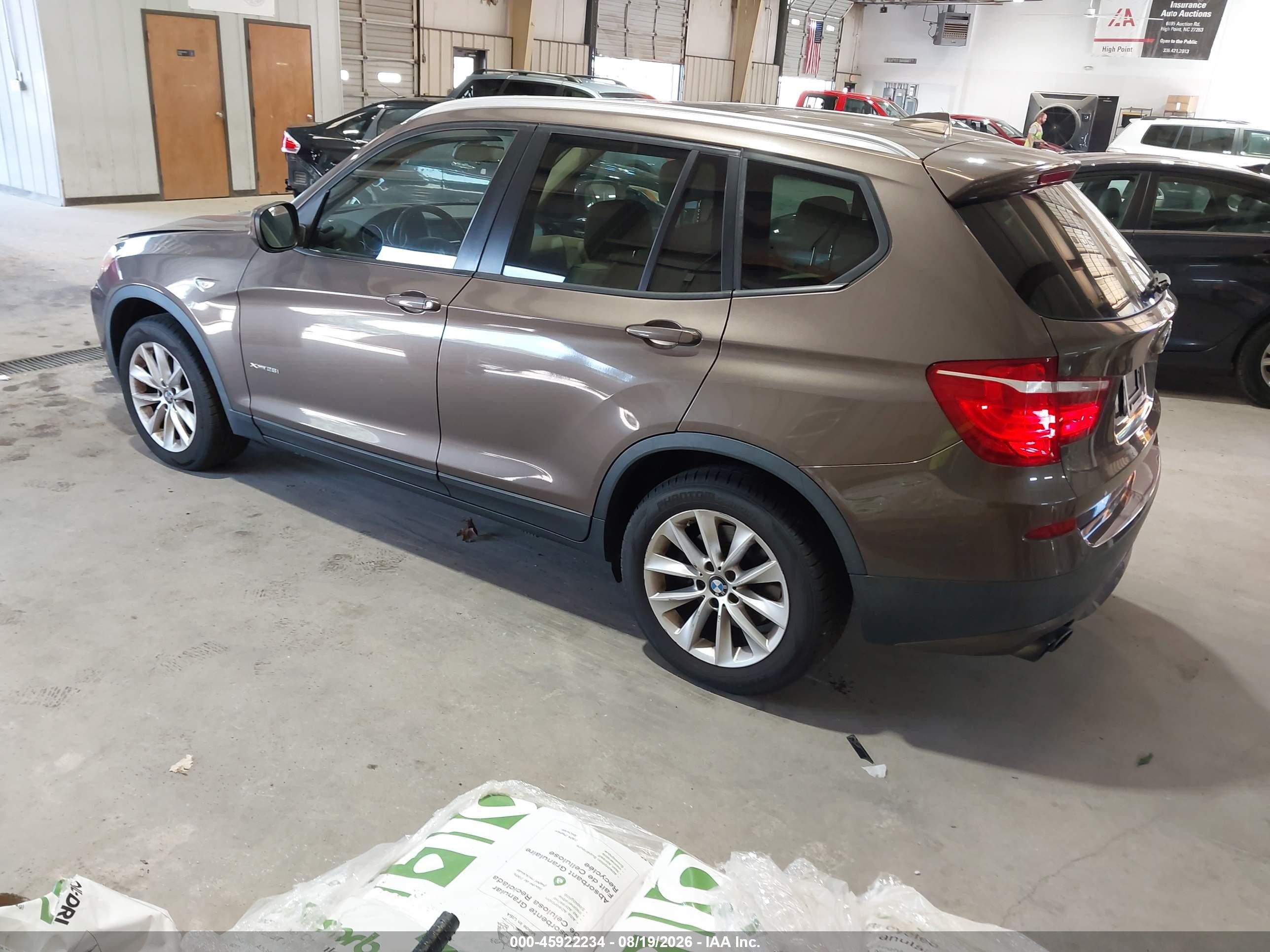 2013 Bmw X3 Xdrive28i Brown vin: 5UXWX9C50D0A23447