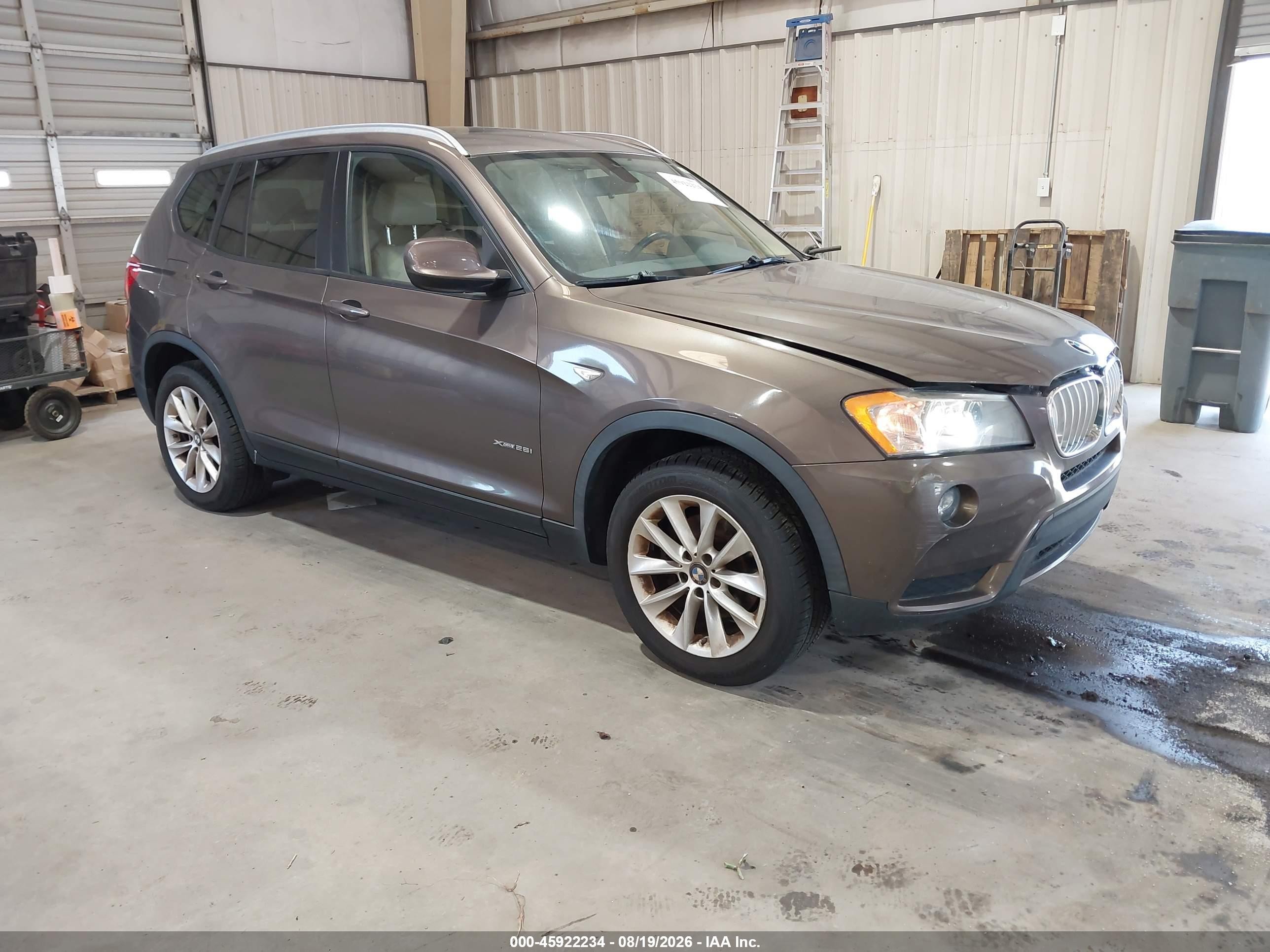 2013 Bmw X3 Xdrive28i Brown vin: 5UXWX9C50D0A23447