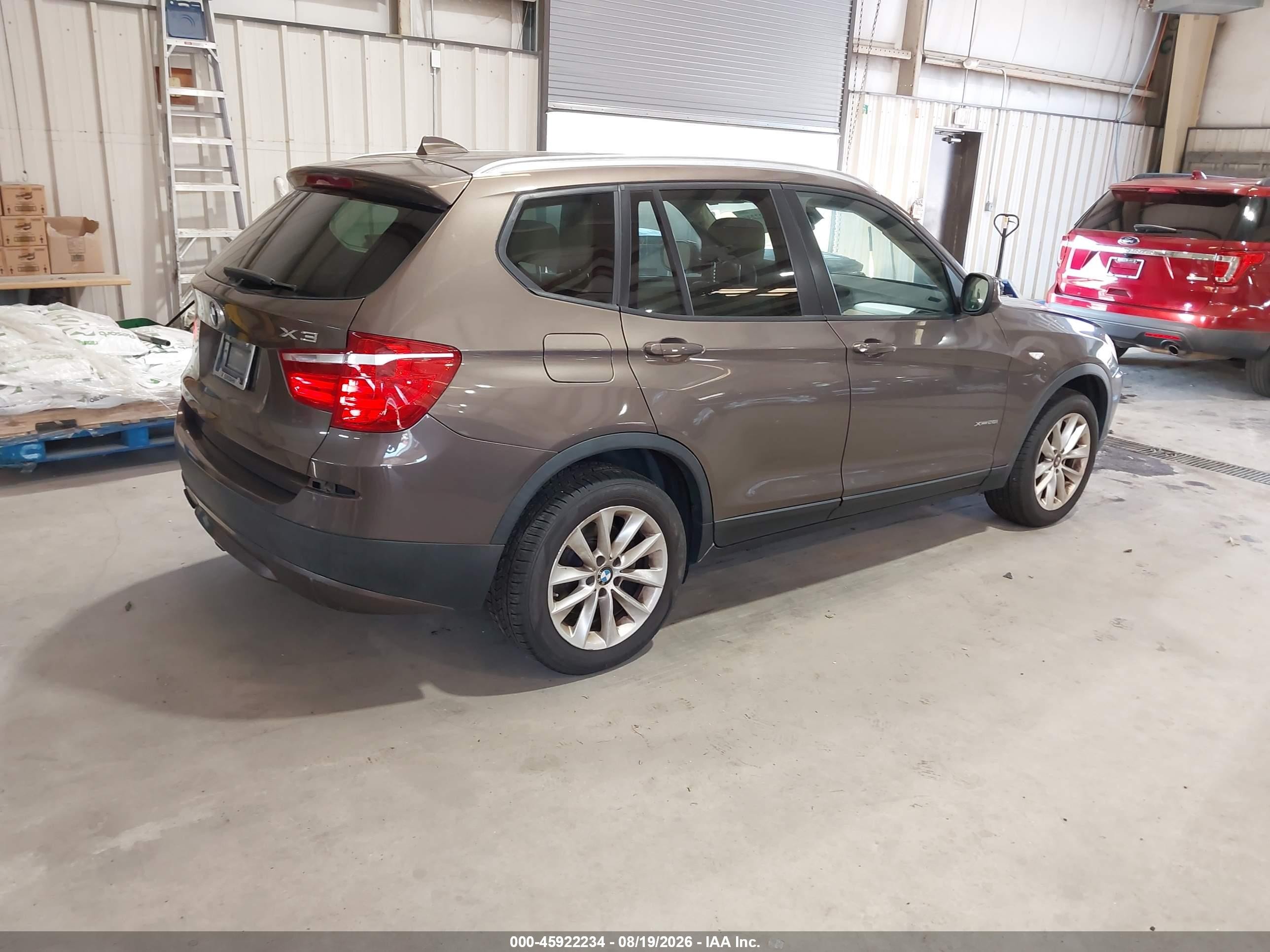 2013 Bmw X3 Xdrive28i Brown vin: 5UXWX9C50D0A23447