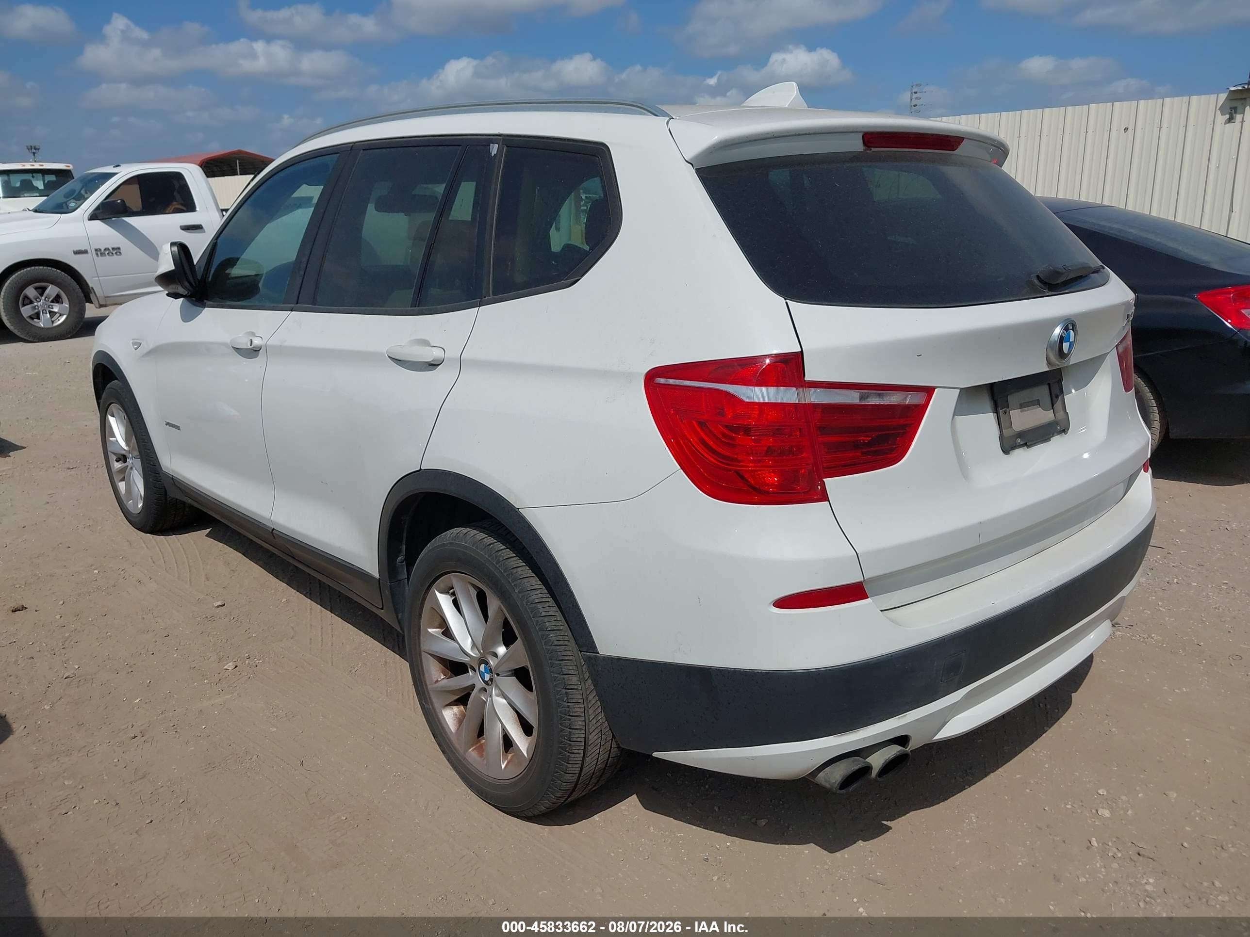 2013 Bmw X3 Xdrive28i Белый vin: 5UXWX9C50D0A26428