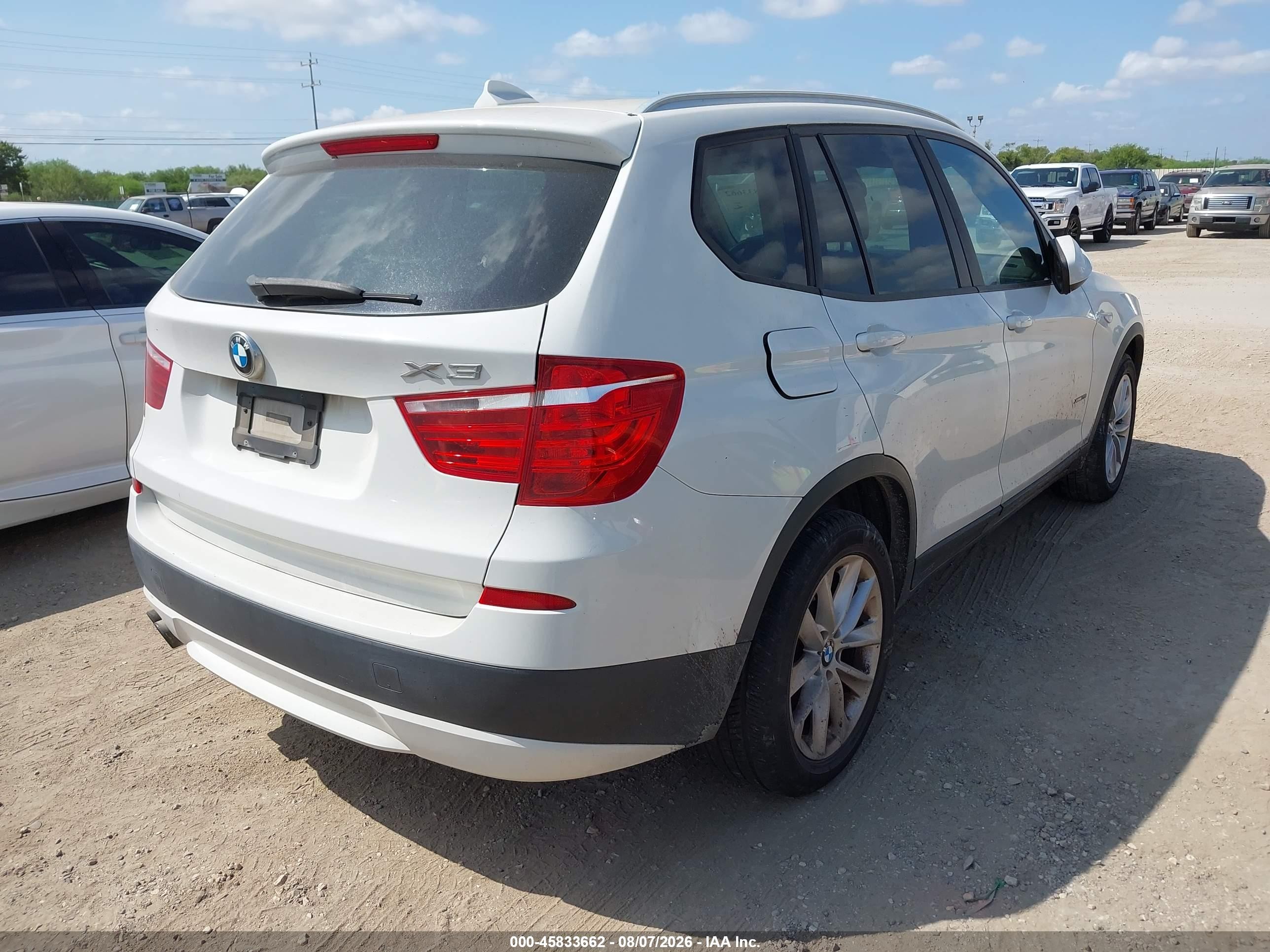 2013 Bmw X3 Xdrive28i Белый vin: 5UXWX9C50D0A26428