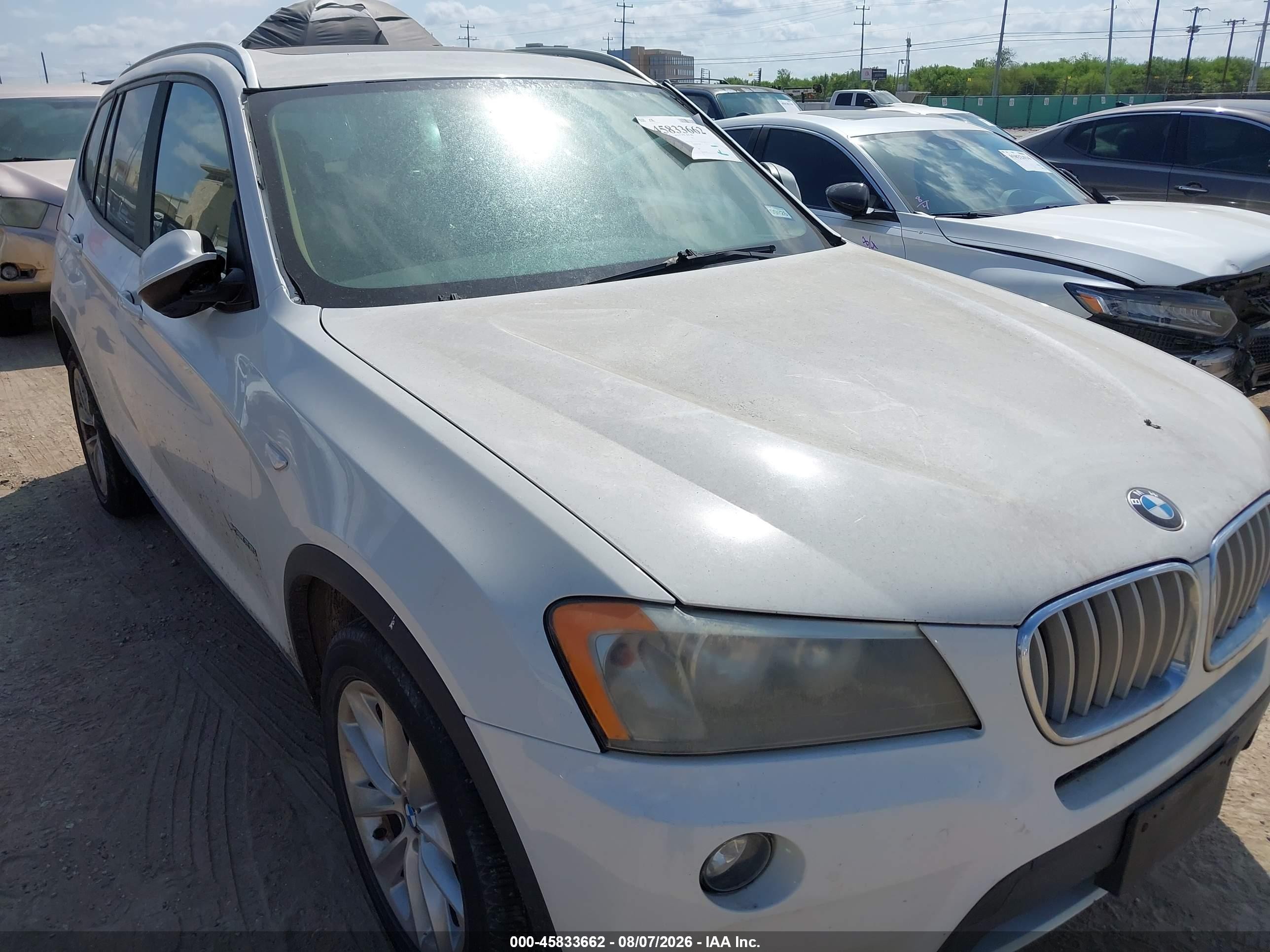 2013 Bmw X3 Xdrive28i Белый vin: 5UXWX9C50D0A26428